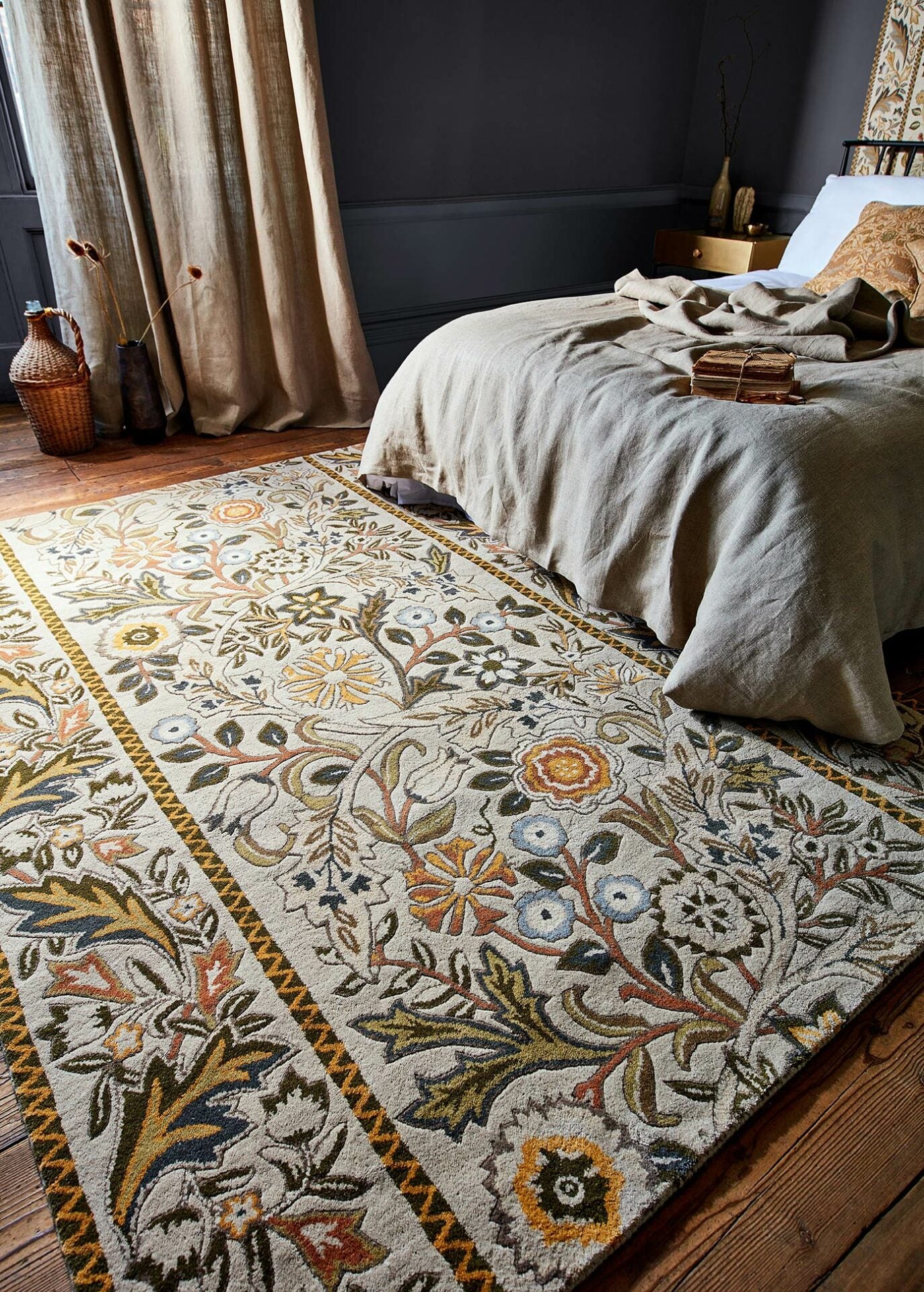Teppich WILHELMINA LEINEN SENF beige