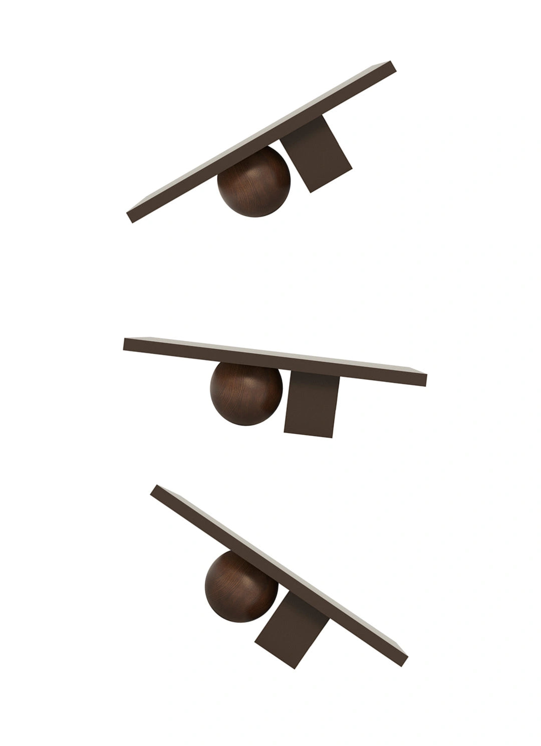 Kaffeetisch MOORT aus Stahl und Holz