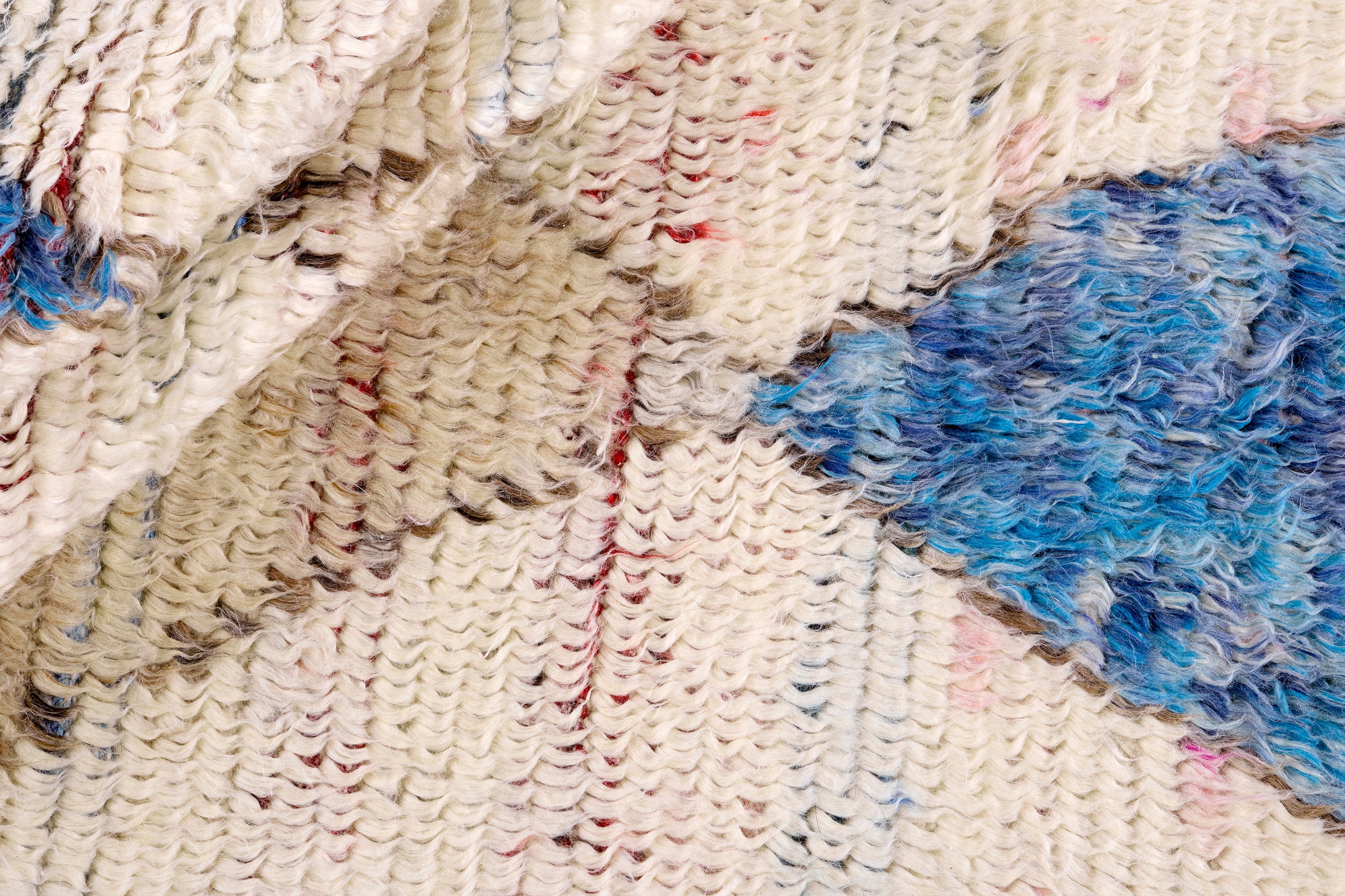 Teppich TRIBE beige mit Blau