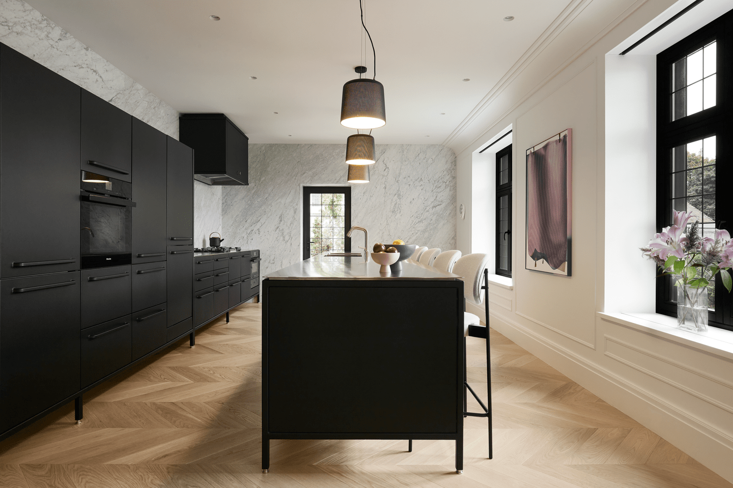 Pendelleuchte 526 schwarzes Metall