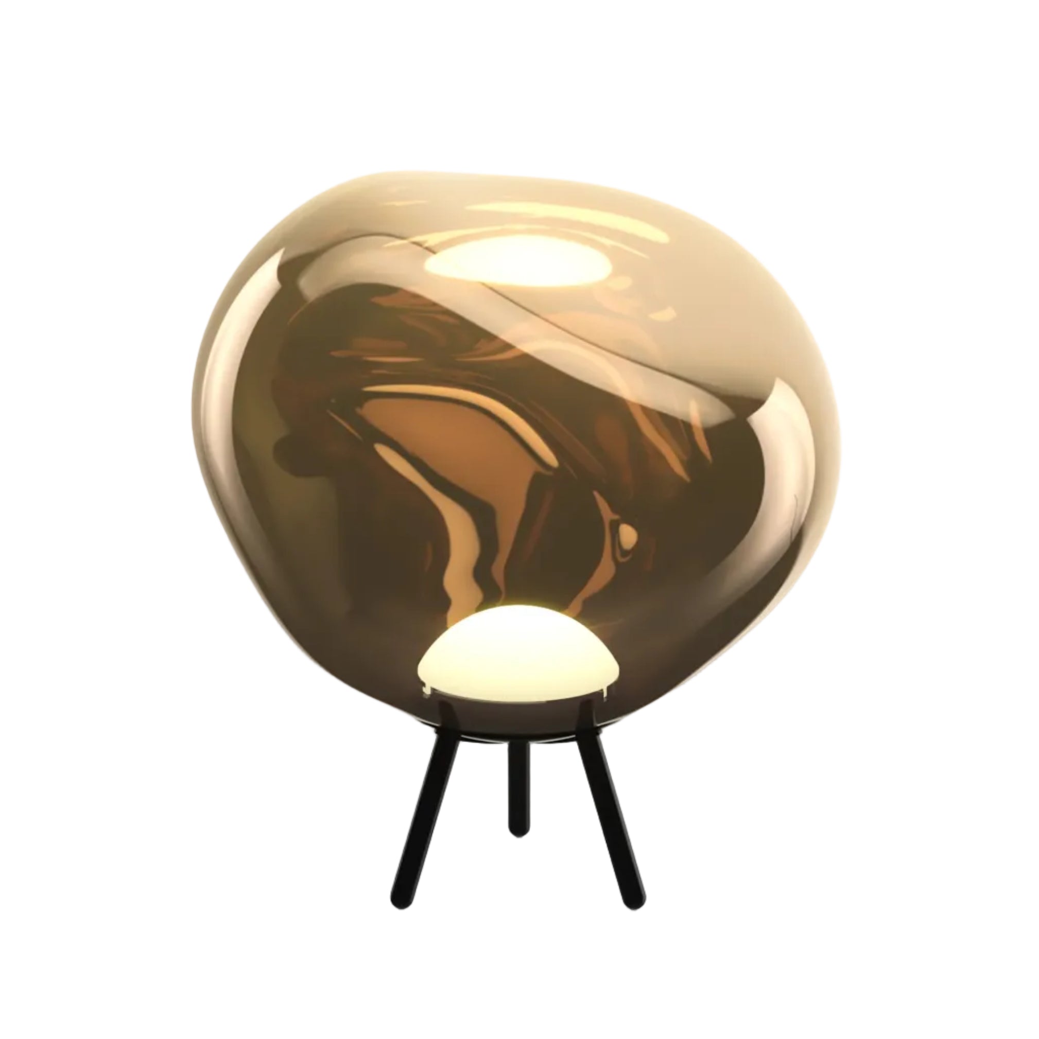 Tragbare Lampe LARGE MELT in Braun