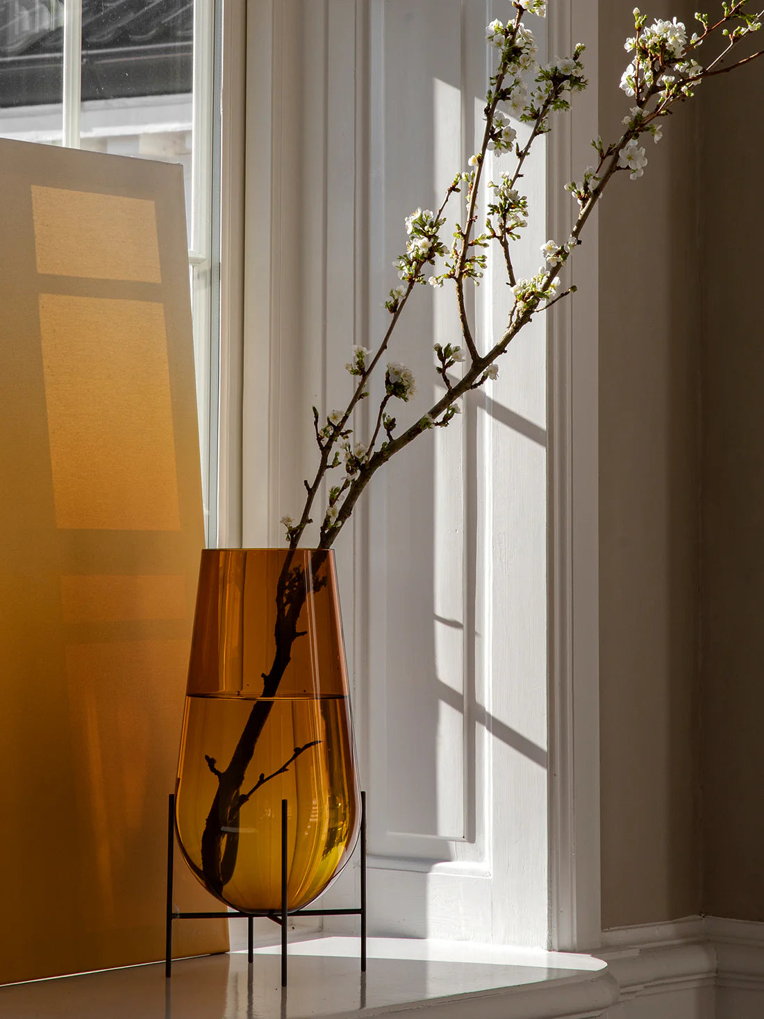ÉCHASSE vase orange glass