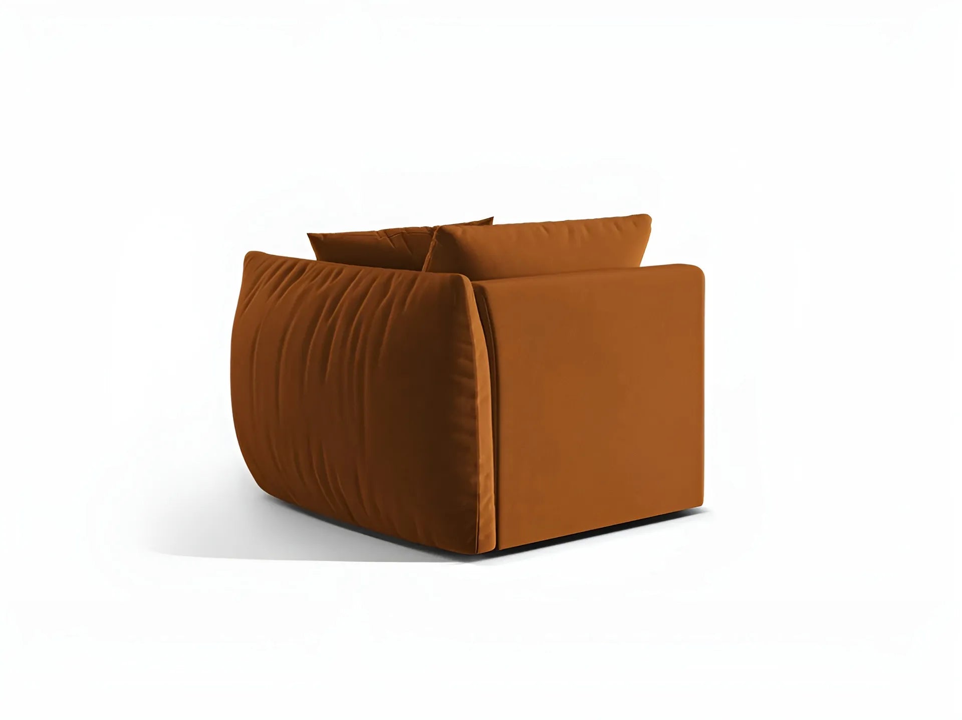 Modulares Samtsofa CHRIS - rechte Element terracotta