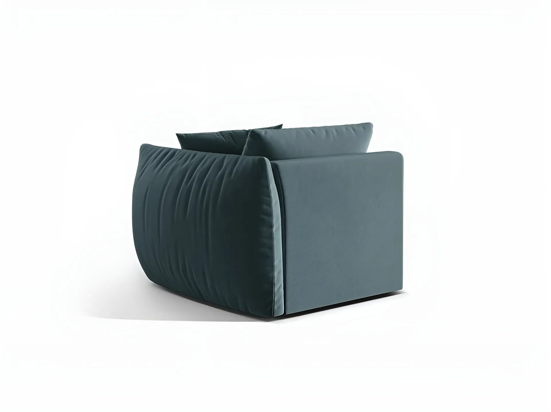 CHRIS velvet modular sofa - right-side element light blue