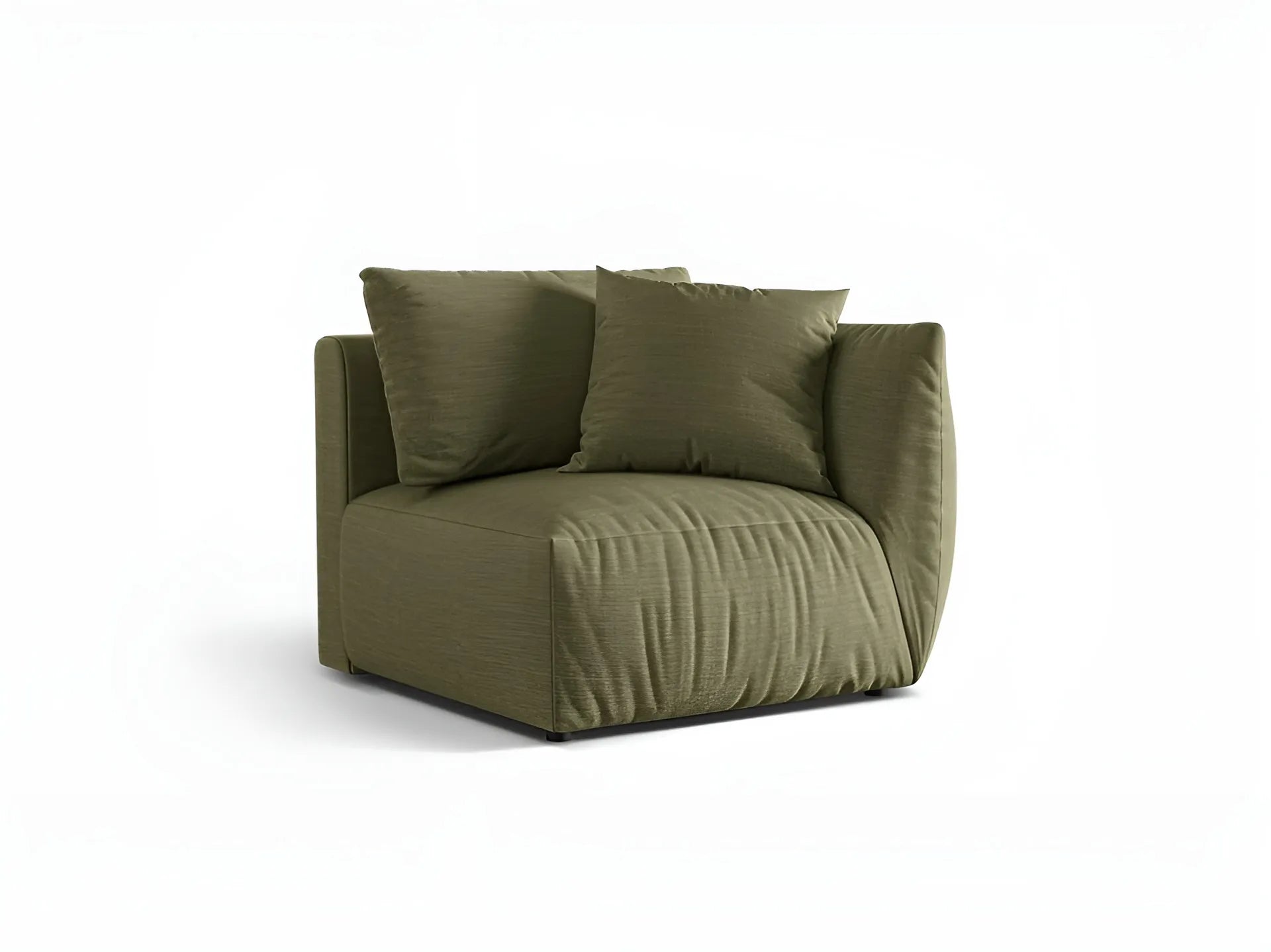 CHRIS Modular Sofa - Right Element Light Green Chenille