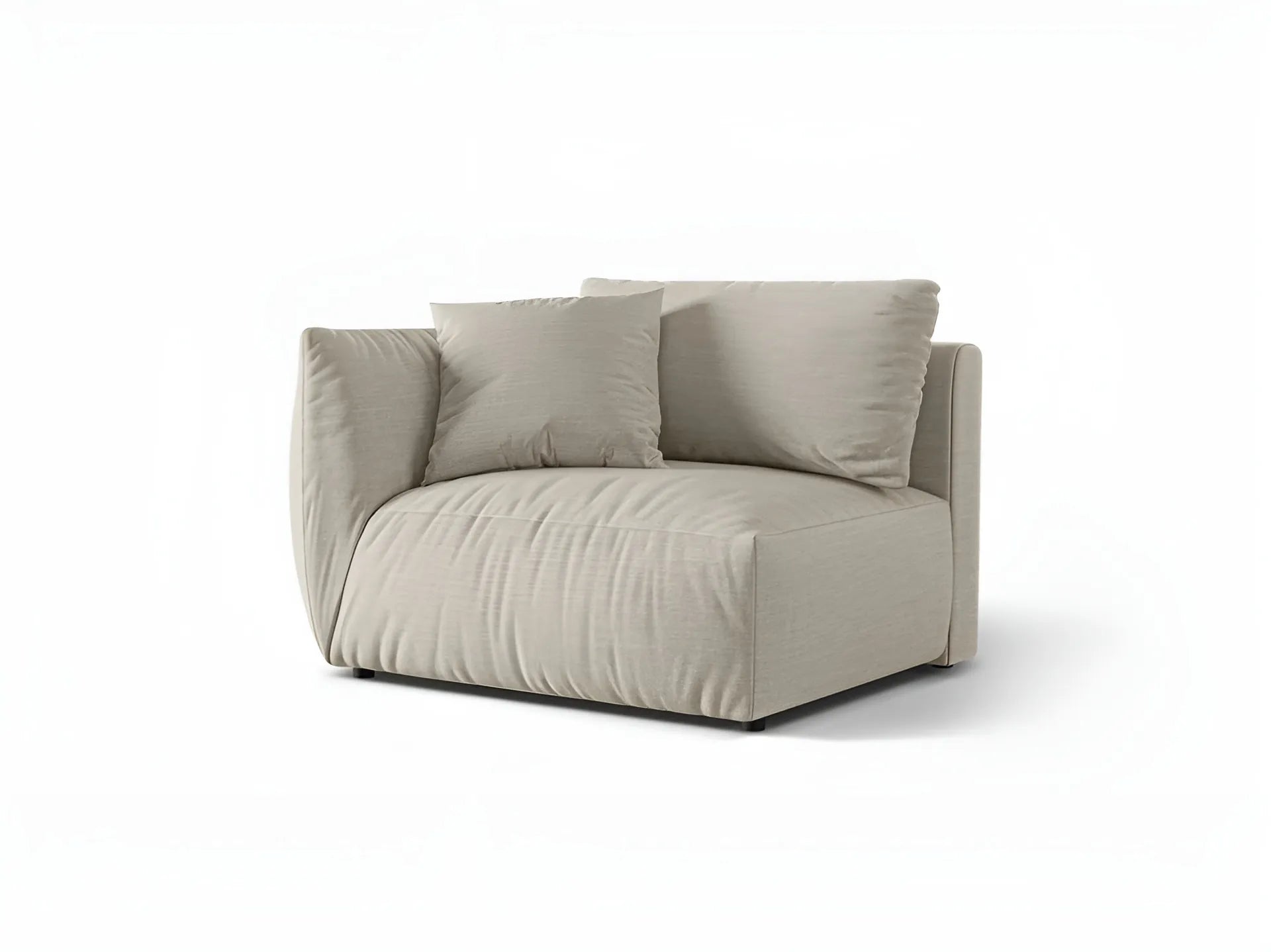 CHRIS modular sofa - wide left element cream chenille