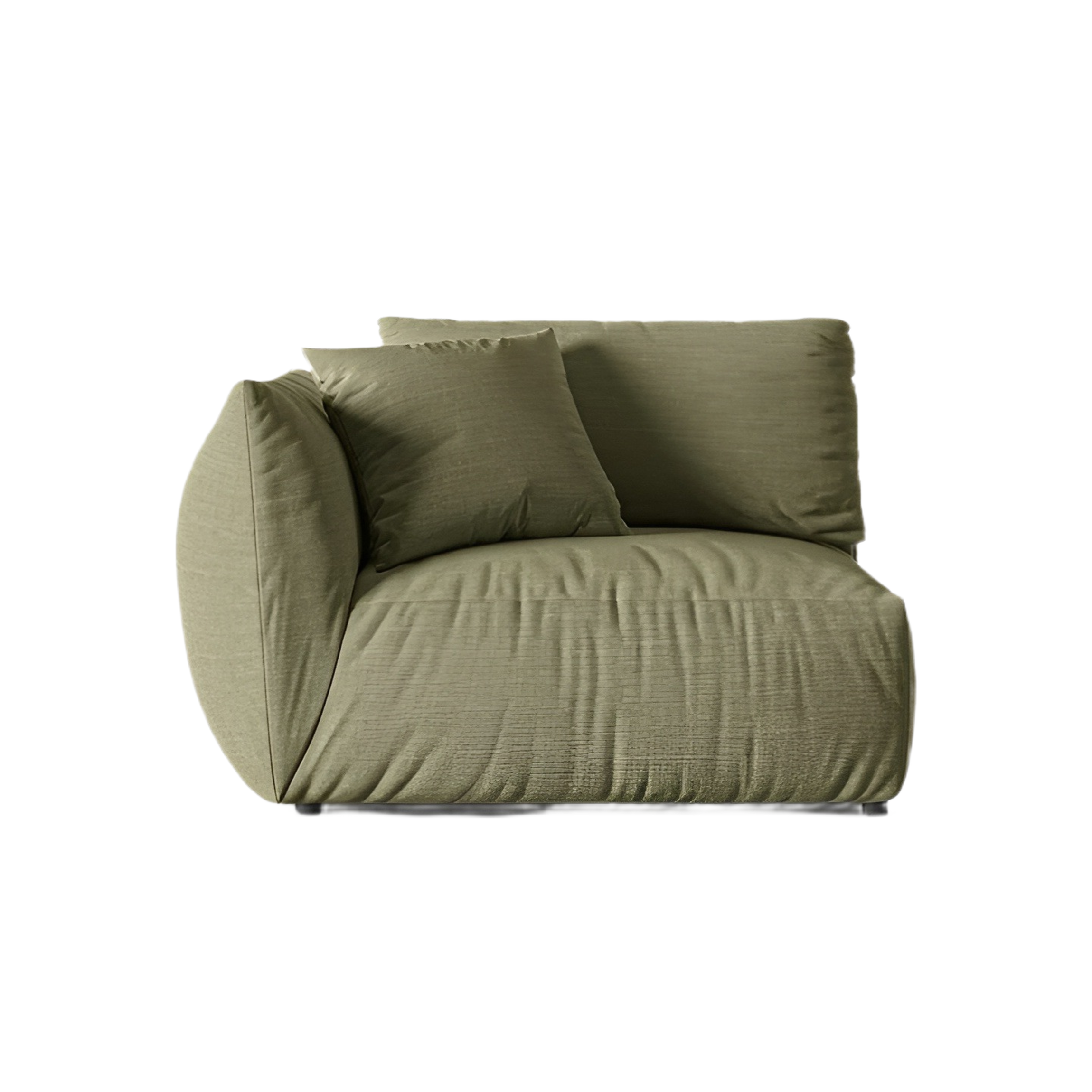 CHRIS modular sofa - wide left element green chenille
