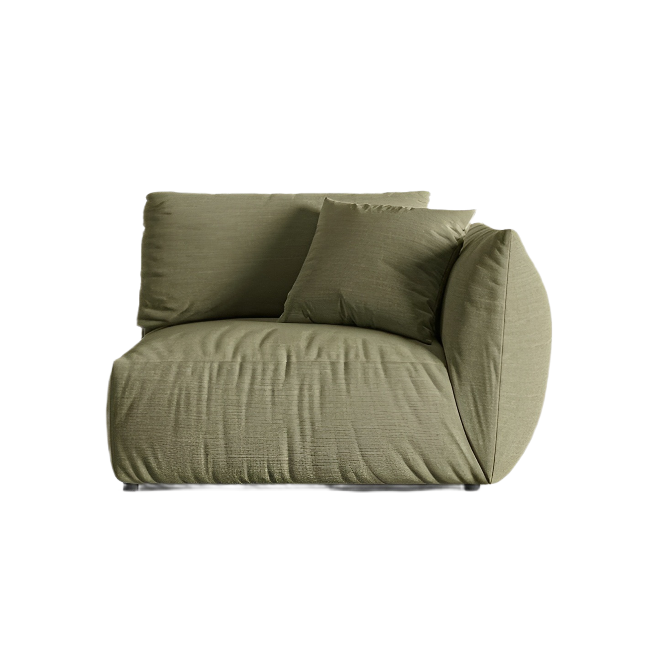 CHRIS modular sofa - wide right-side element green chenille