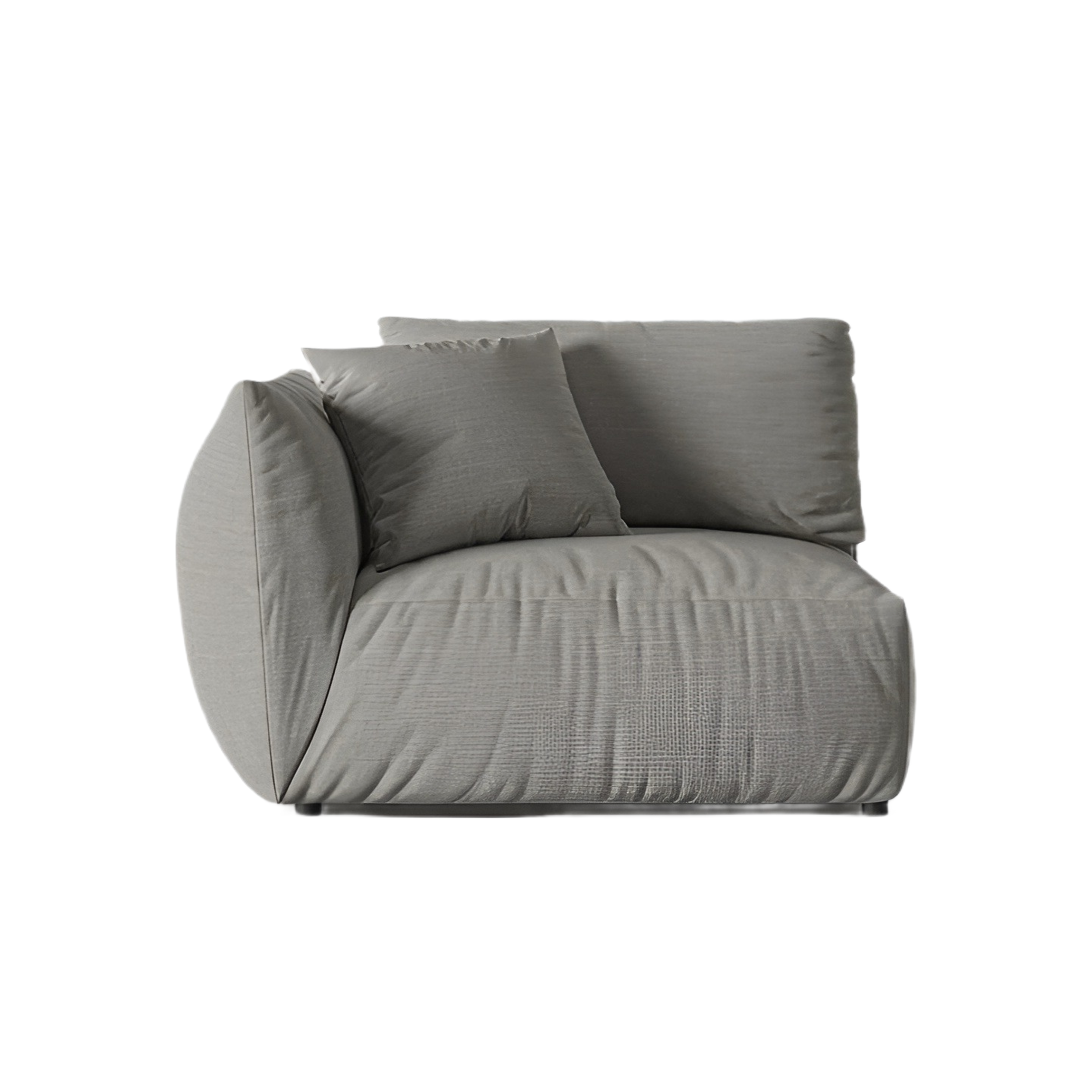 CHRIS modular sofa - wide left-sided element in gray chenille