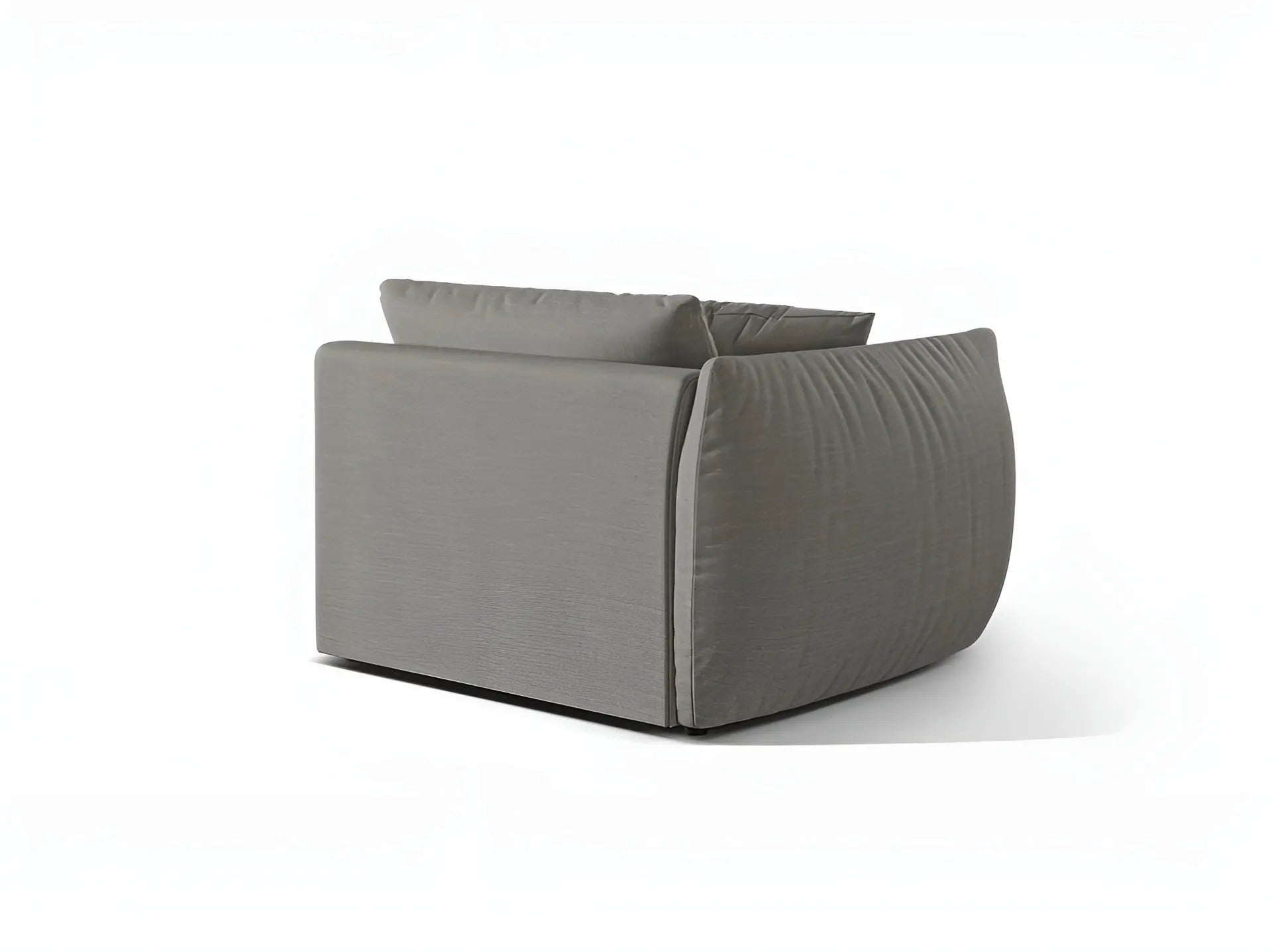 CHRIS modular sofa - wide left-sided element in gray chenille