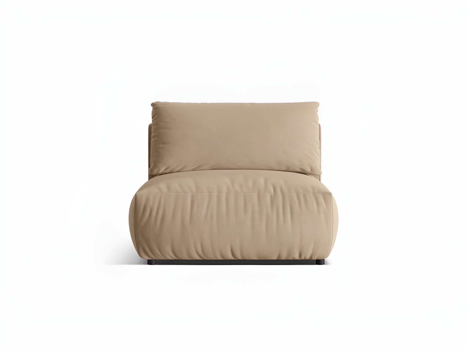 CHRIS velvet modular sofa - wide central sand element