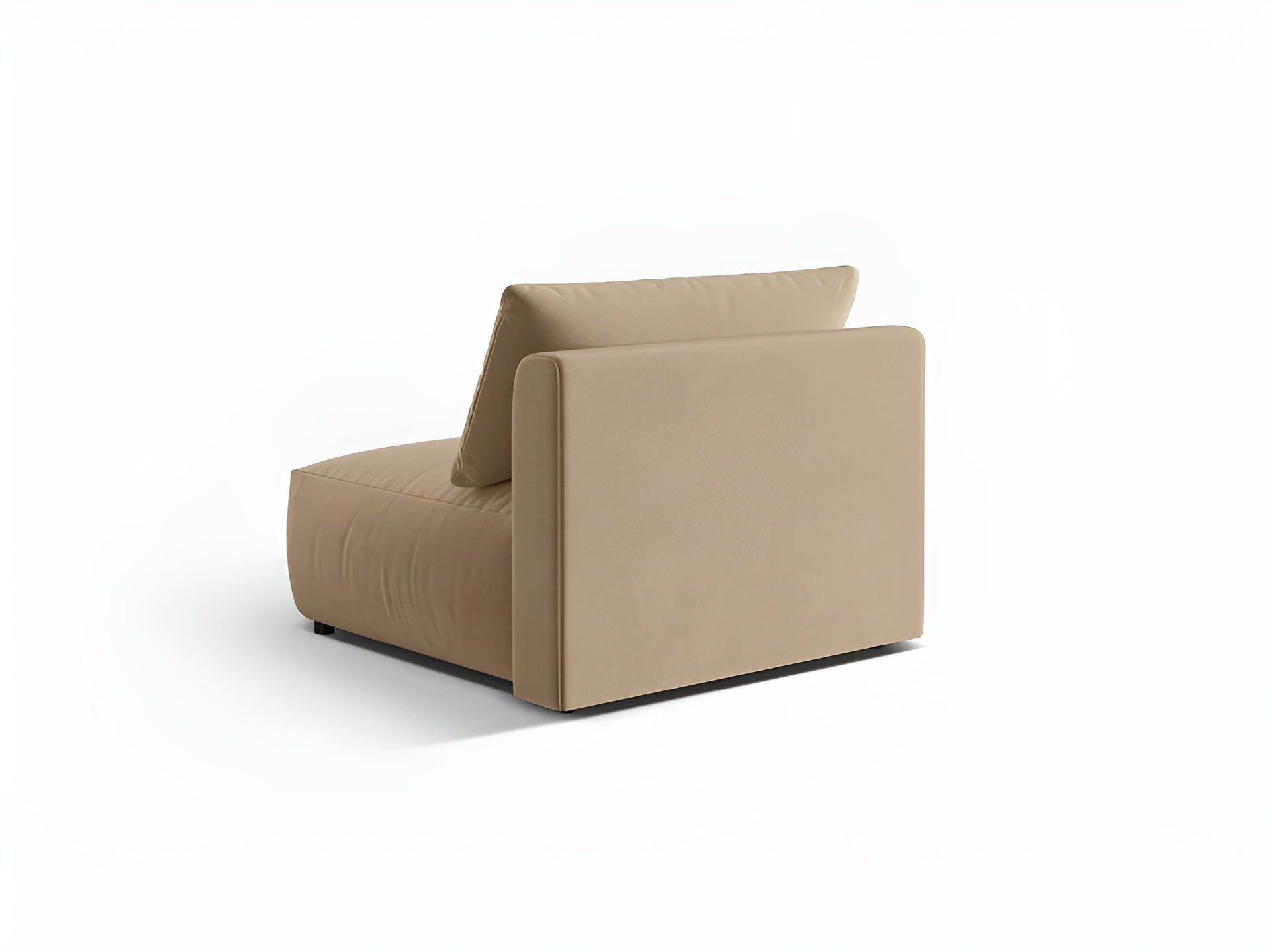 CHRIS velvet modular sofa - wide central sand element