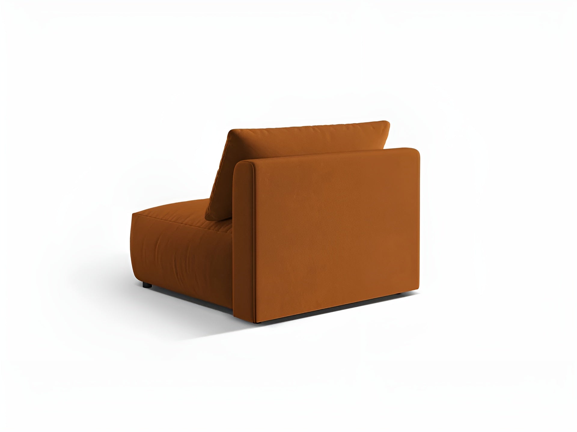 Velvet modular sofa CHRIS - wide central element terracotta