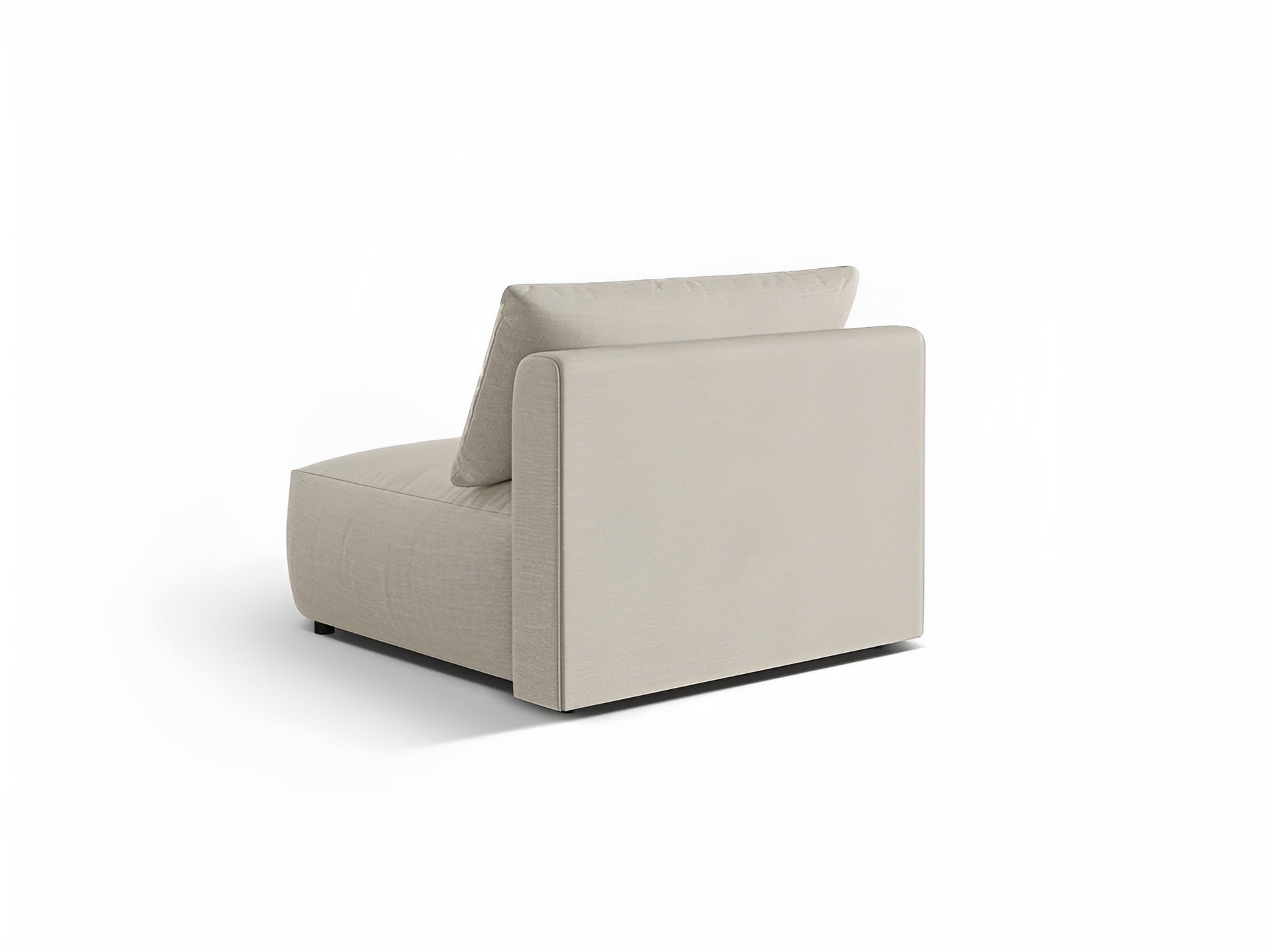 Modulares Sofa CHRIS - breites mittleres Element in beigem Chenille