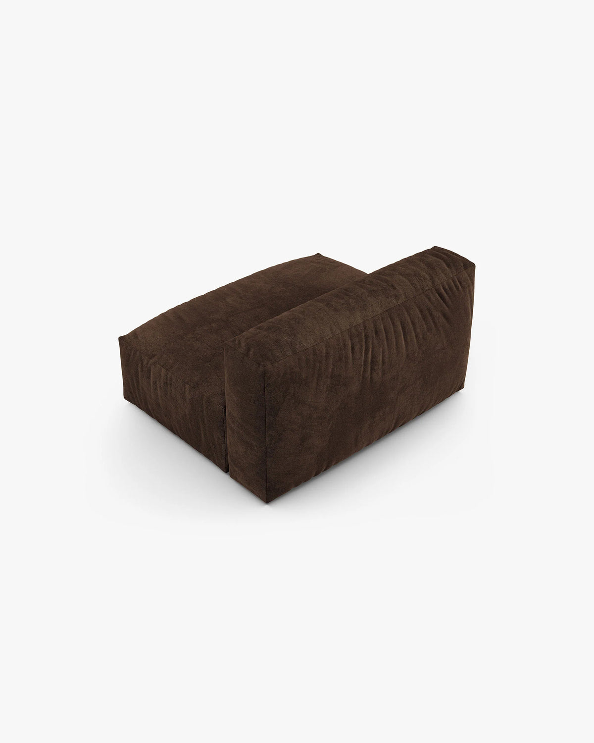 Sofa modulare aus Samt MARTINA XL - mittleres Modul in Schokoladenfarbe
