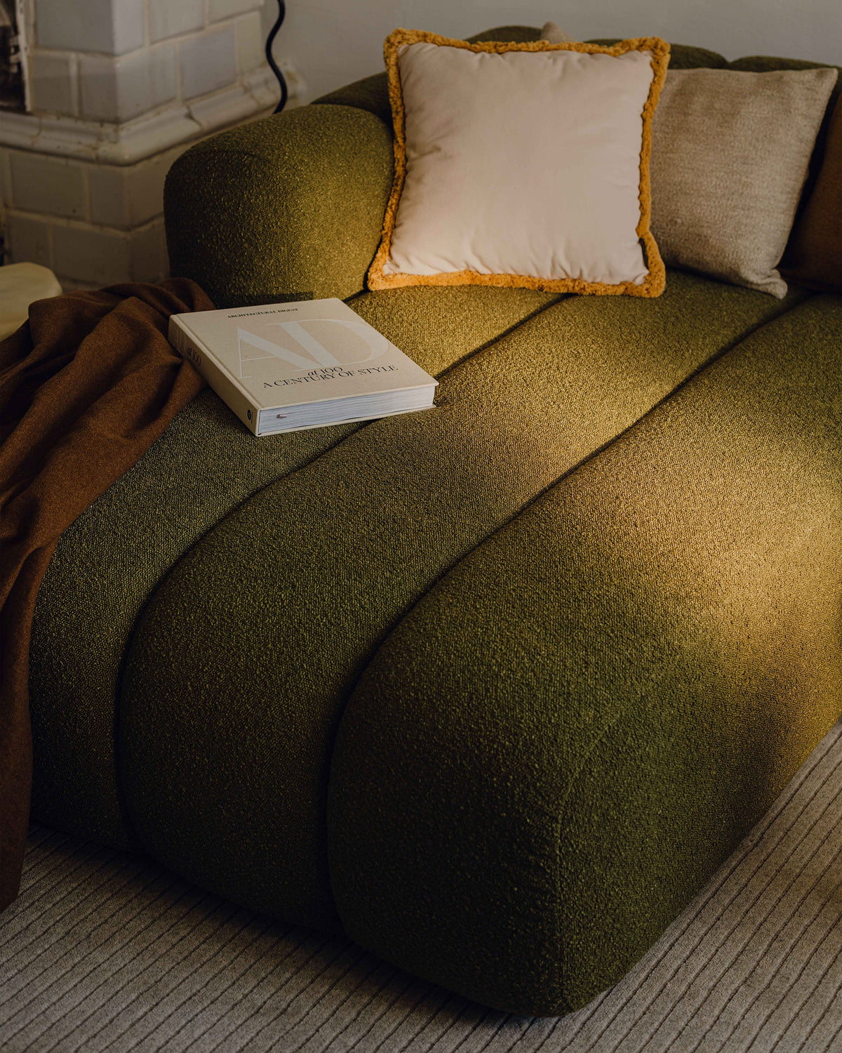 Sofa für 3 Personen mit Schlaffunktion LUPINE marineblau Chenille