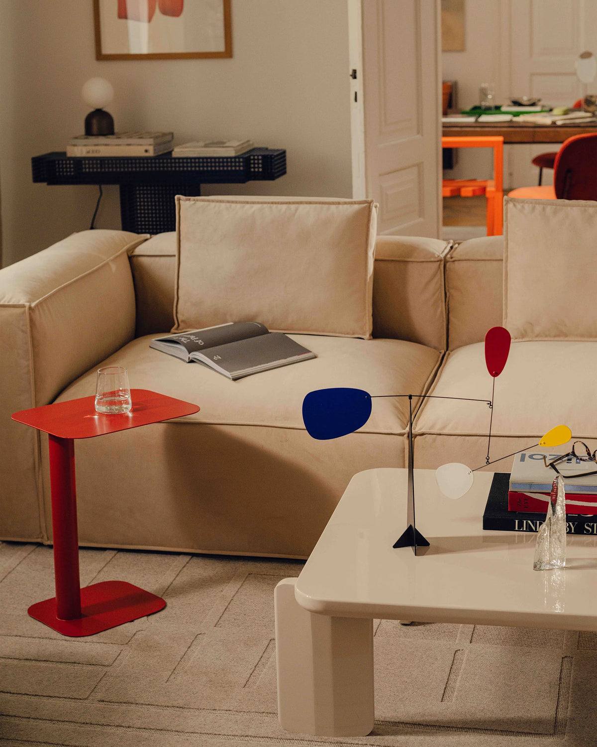 3-sitziges linksseitiges Ecksofa NURIA ecru Boucle