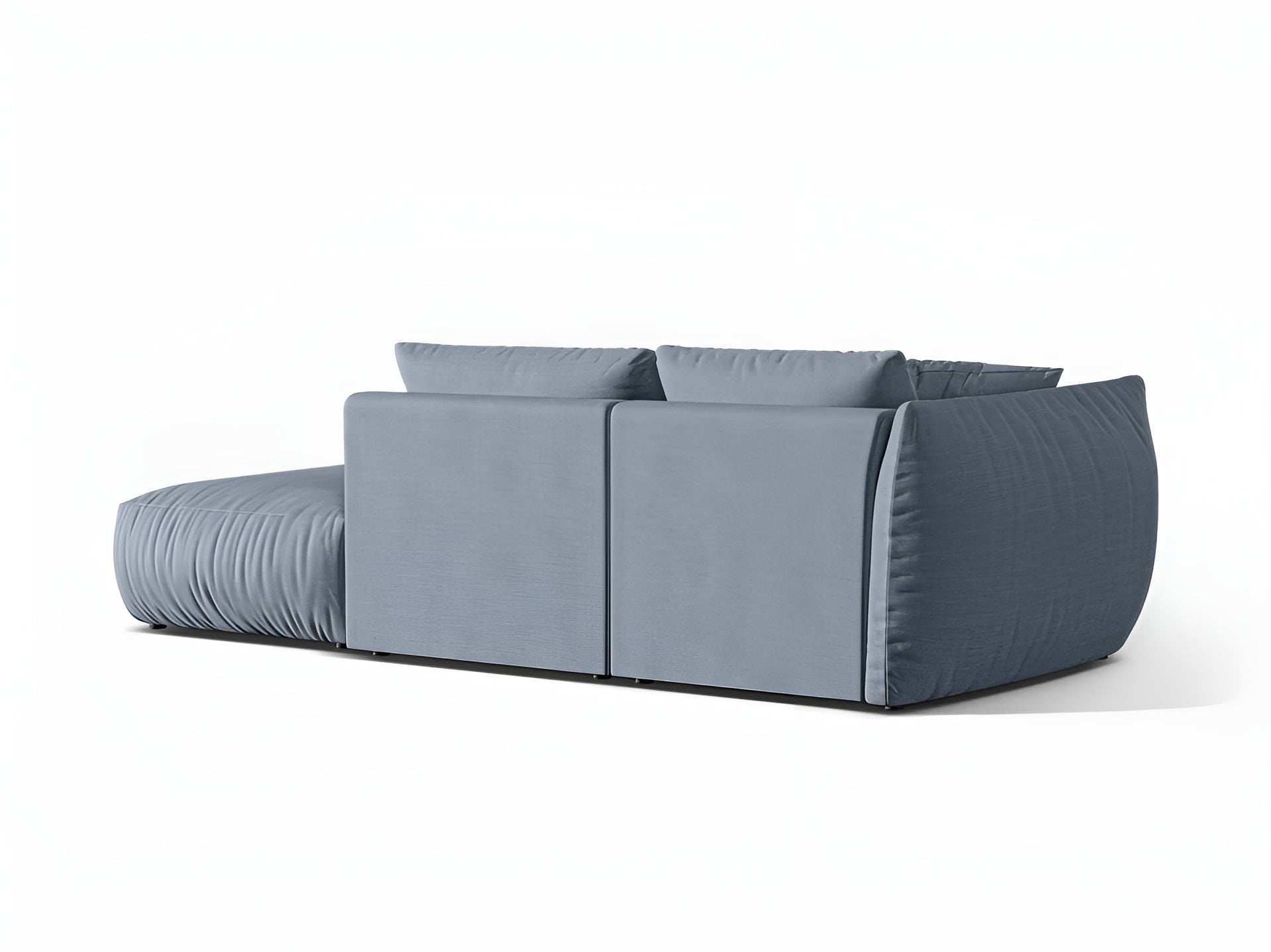 Modulares 3-Sitzer-Sofa rechts CHRIS hellblau Chenille