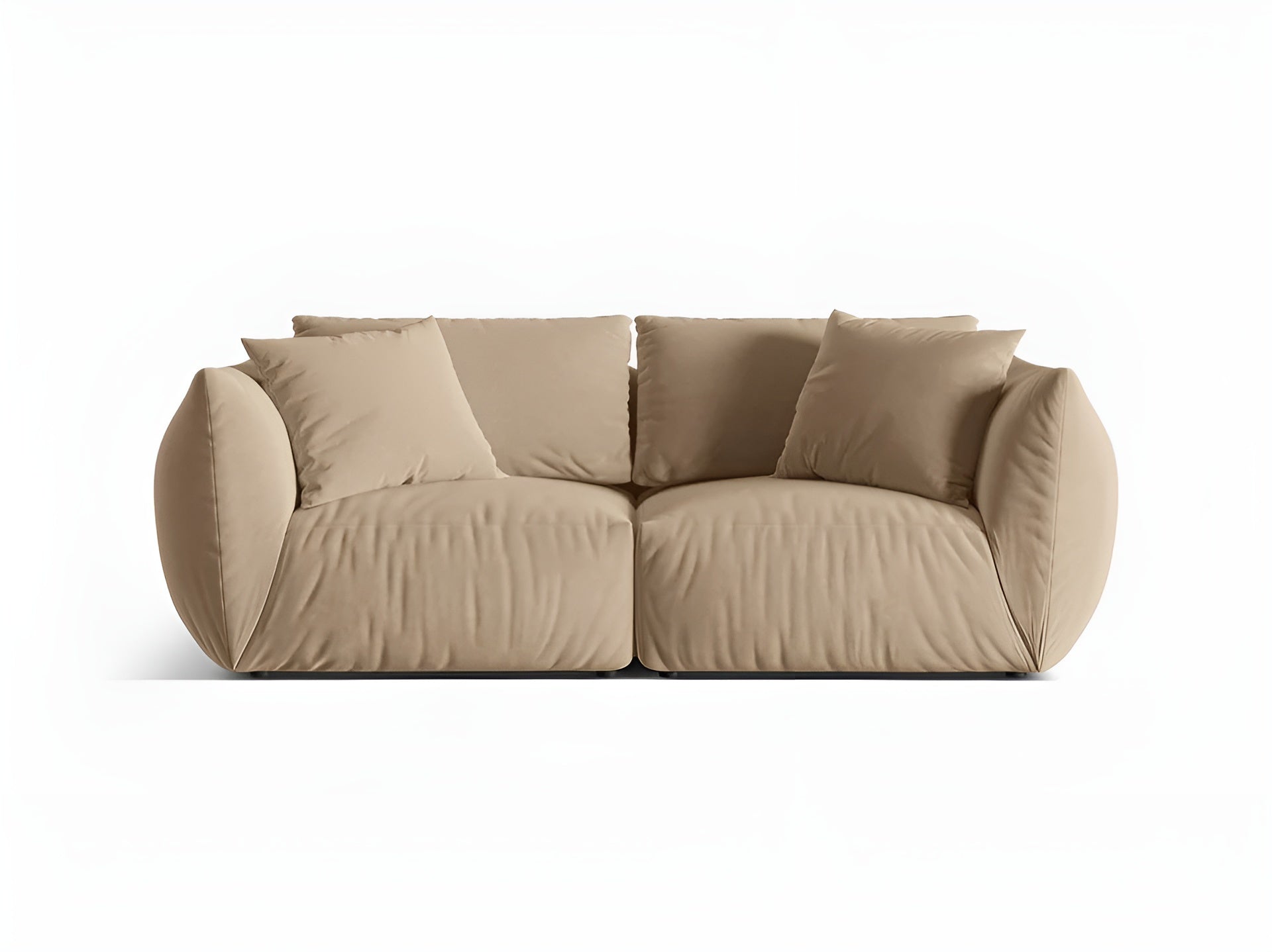 CHRIS Sand Velvet 3-Seater Sofa