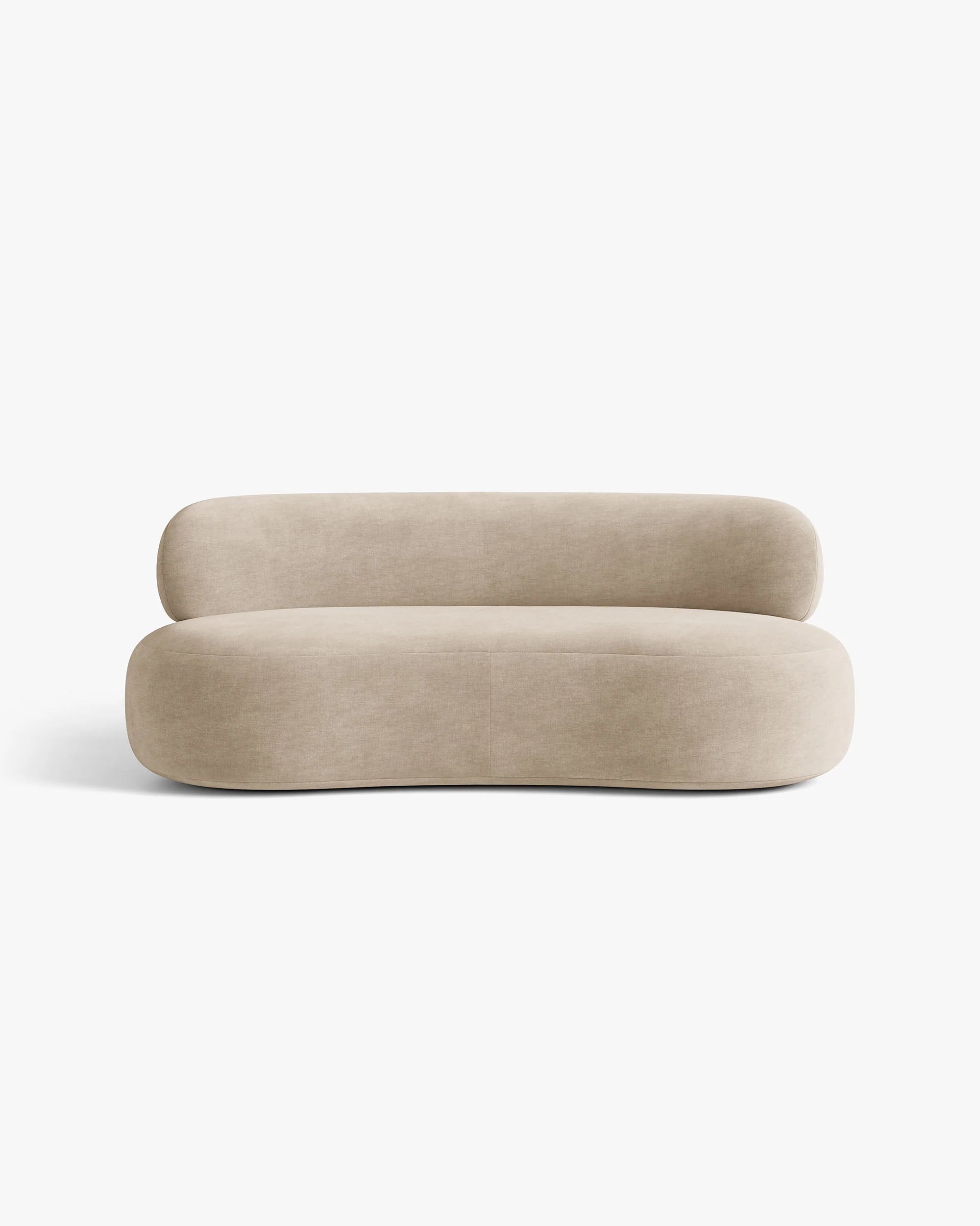 Sofa für 3 Personen AURA in beigem Chenille