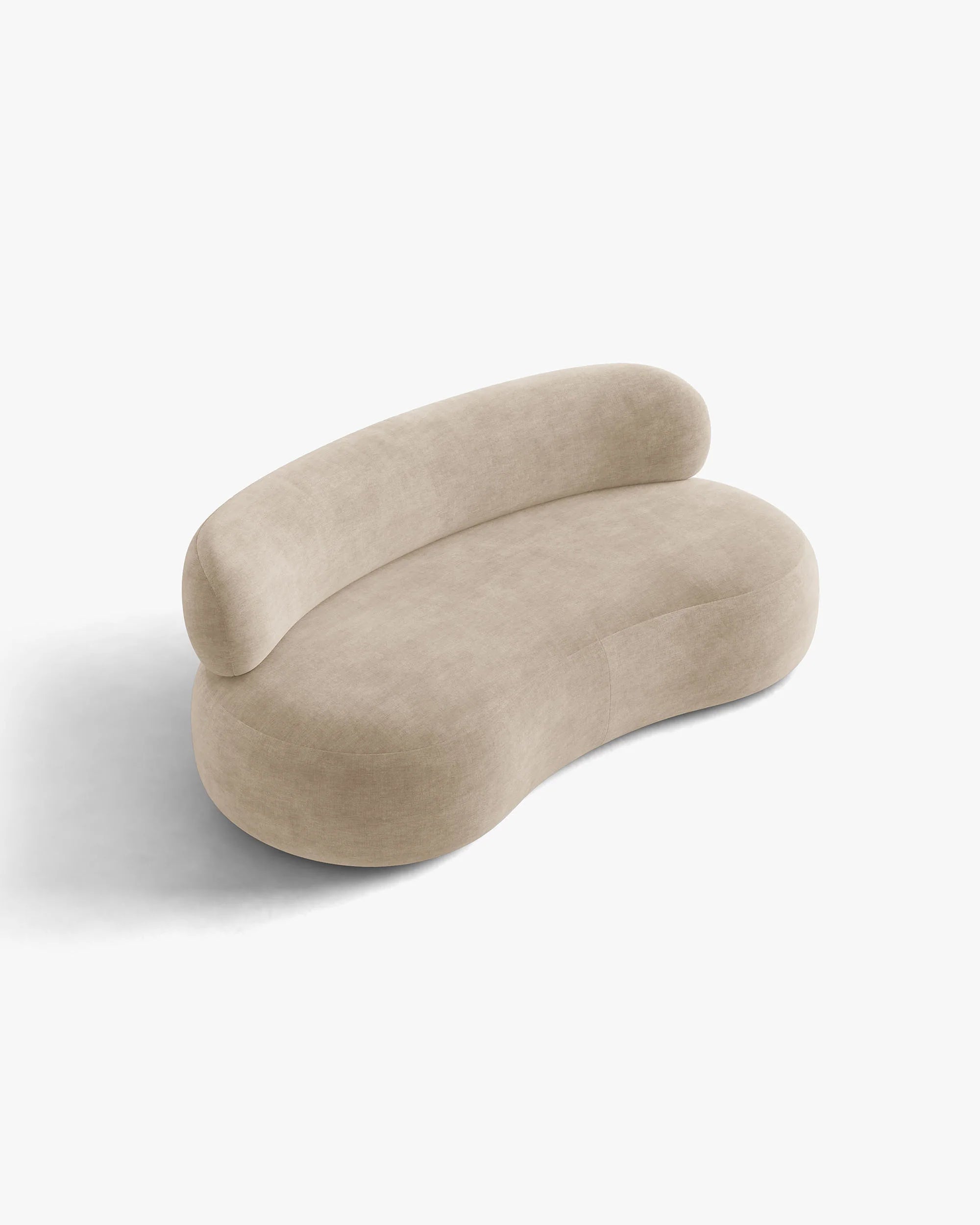 Sofa für 3 Personen AURA in beigem Chenille