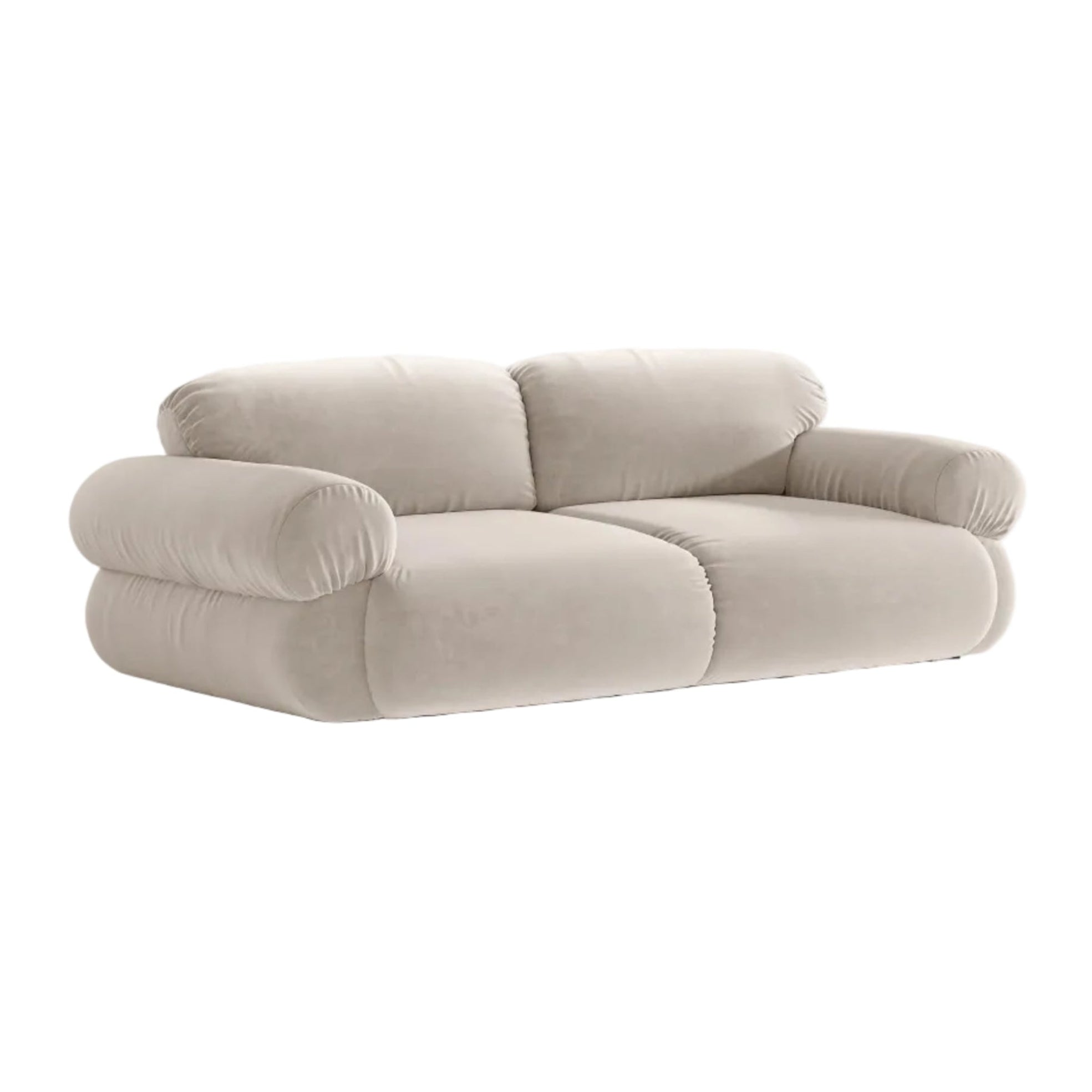 Sofa für 3 Personen aus Samt OPHELIA in Beige