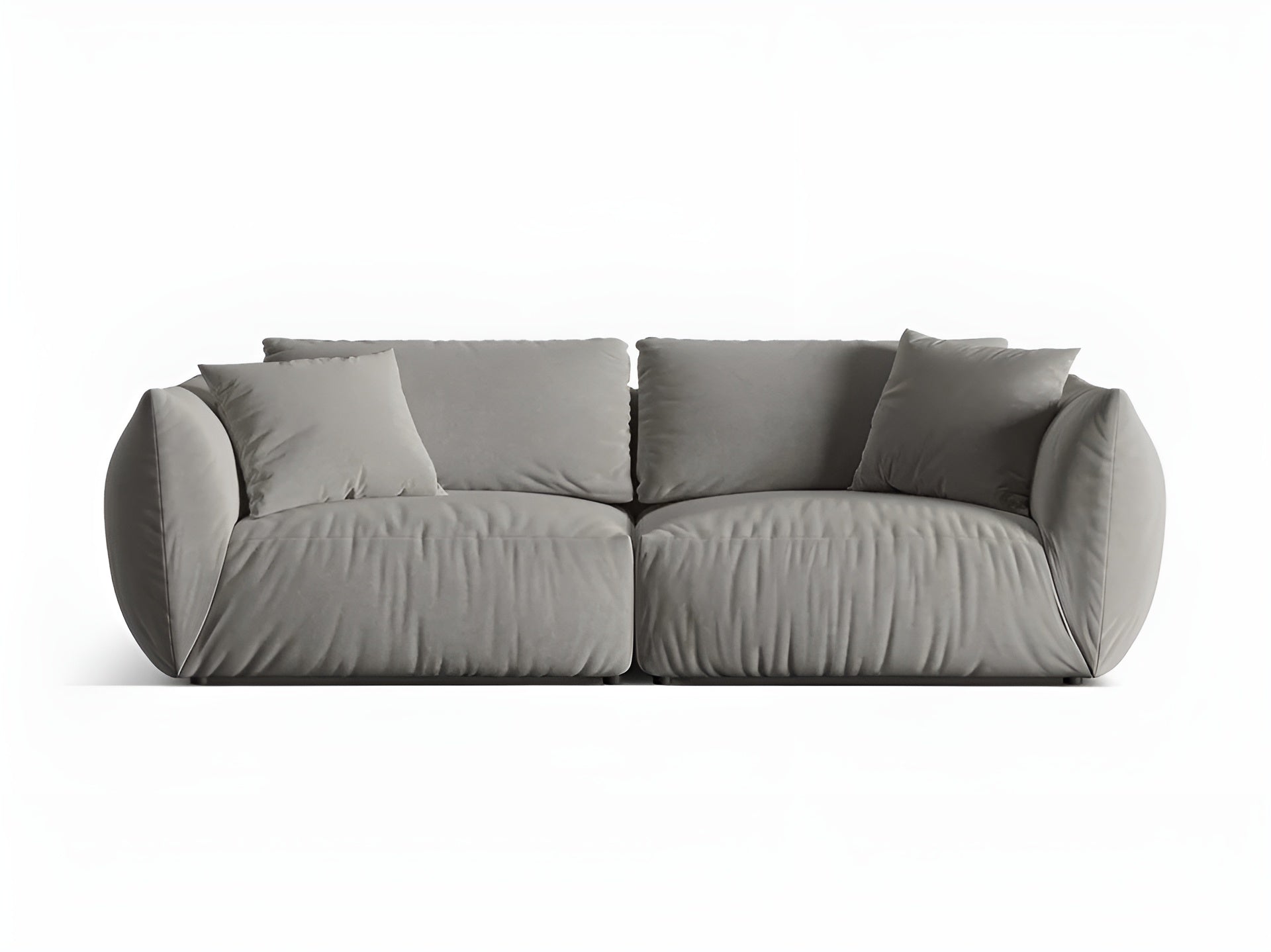 CHRIS gray velvet sofa for 4 people