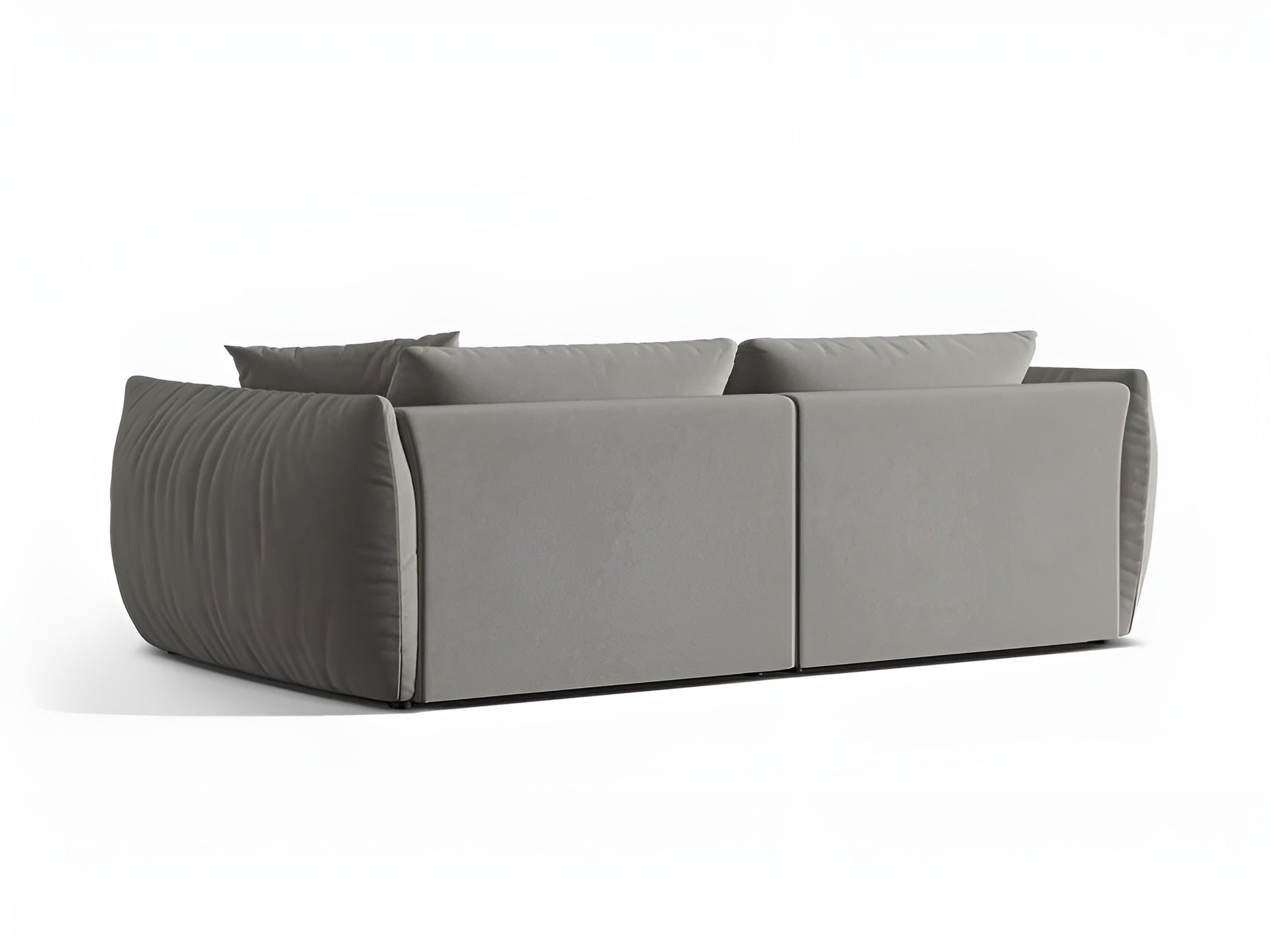 CHRIS gray velvet sofa for 4 people