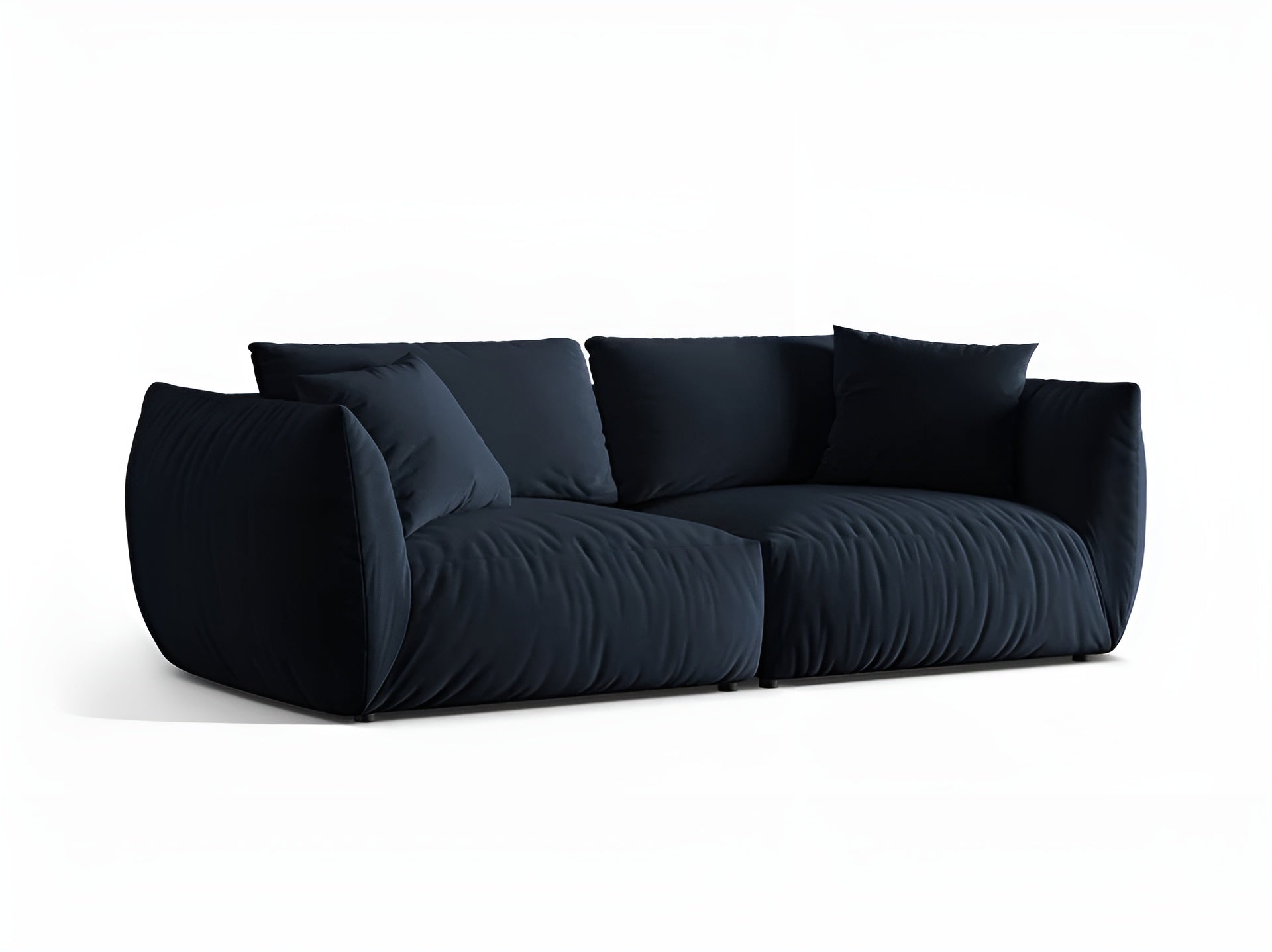 CHRIS royal blue velvet 4-seater sofa