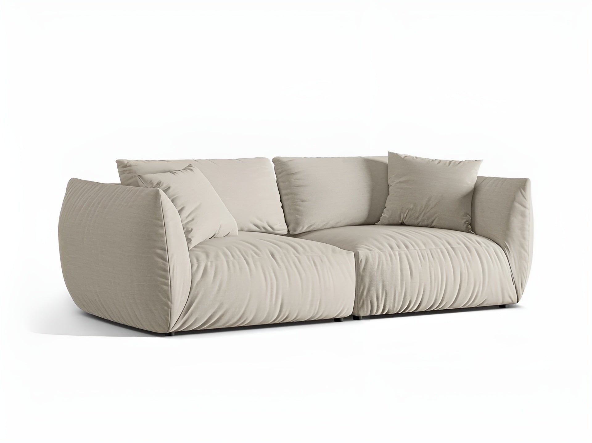 Sofa 4-sitzig CHRIS creme Chenille