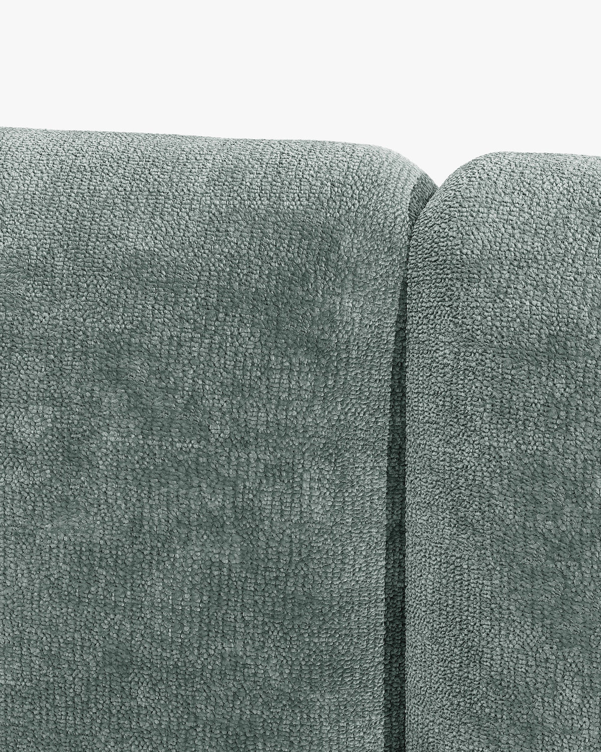 Bett SOLANGE hellblaues Chenille