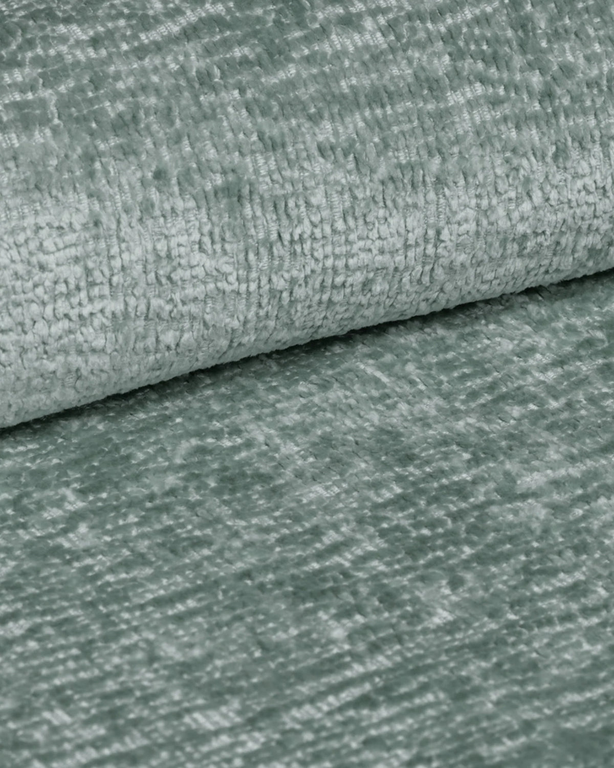 Bett SOLANGE hellblaues Chenille