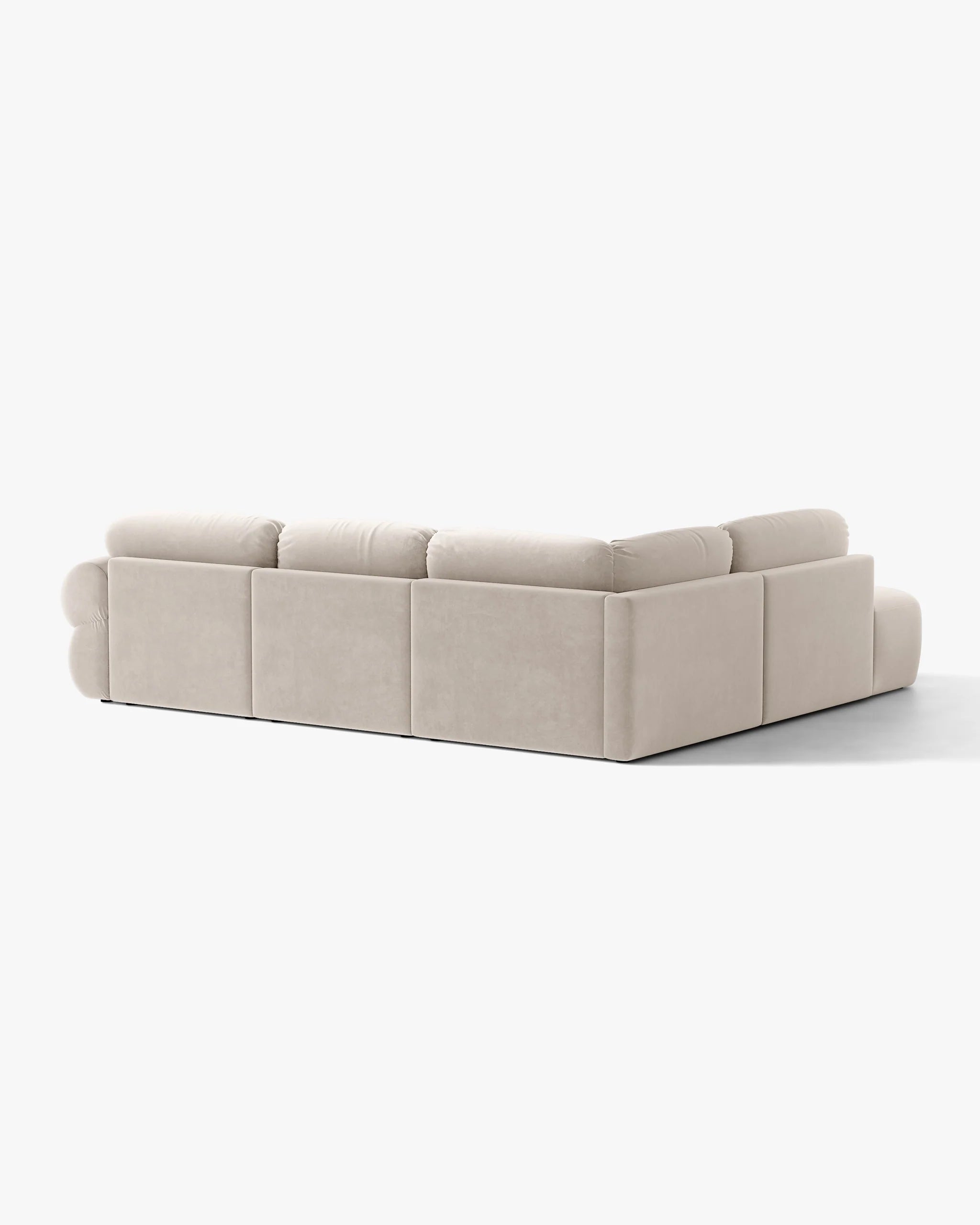 Samt-Ecksofa links OPHELIA in Beige