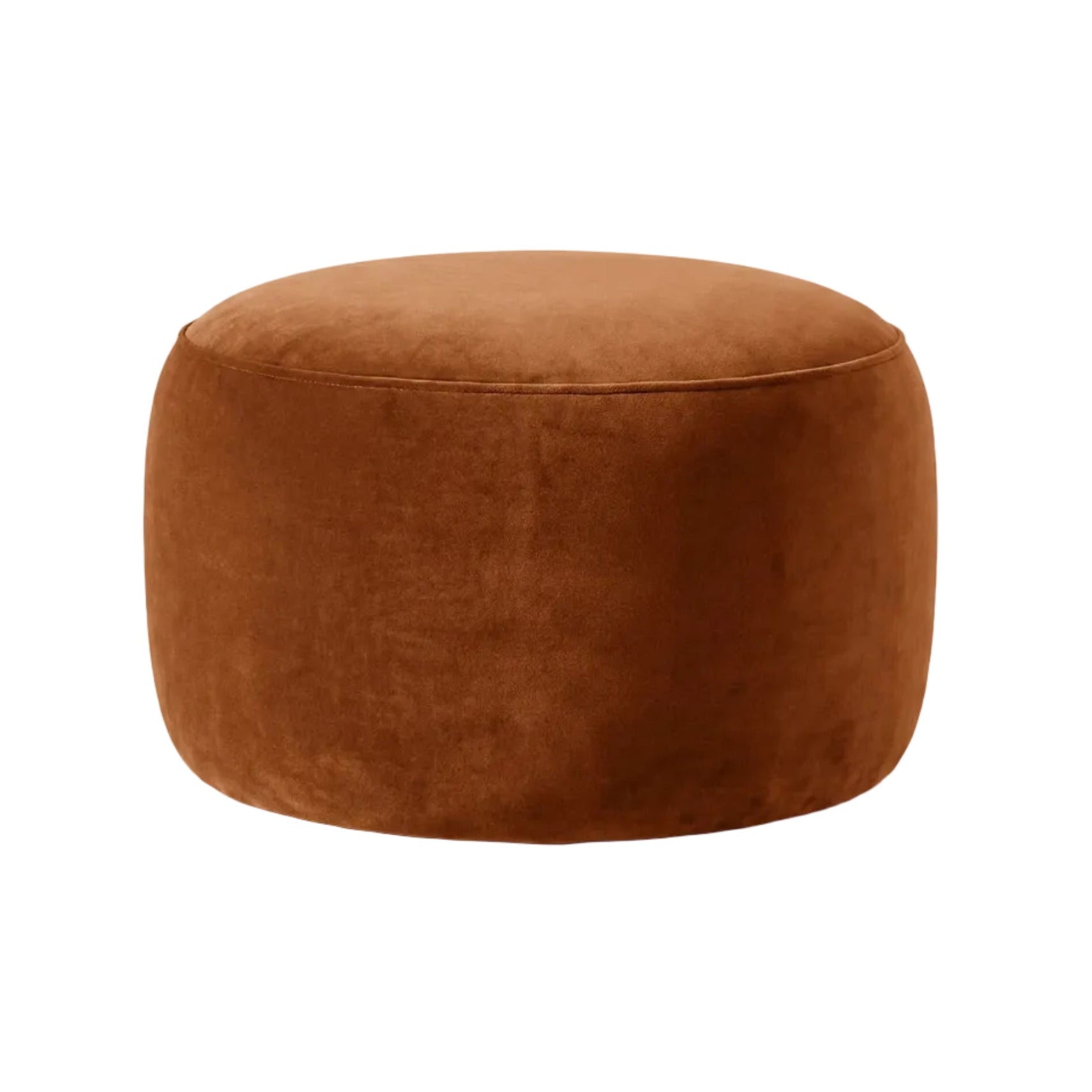 Samtpouf AMALTA in Ziegelrot