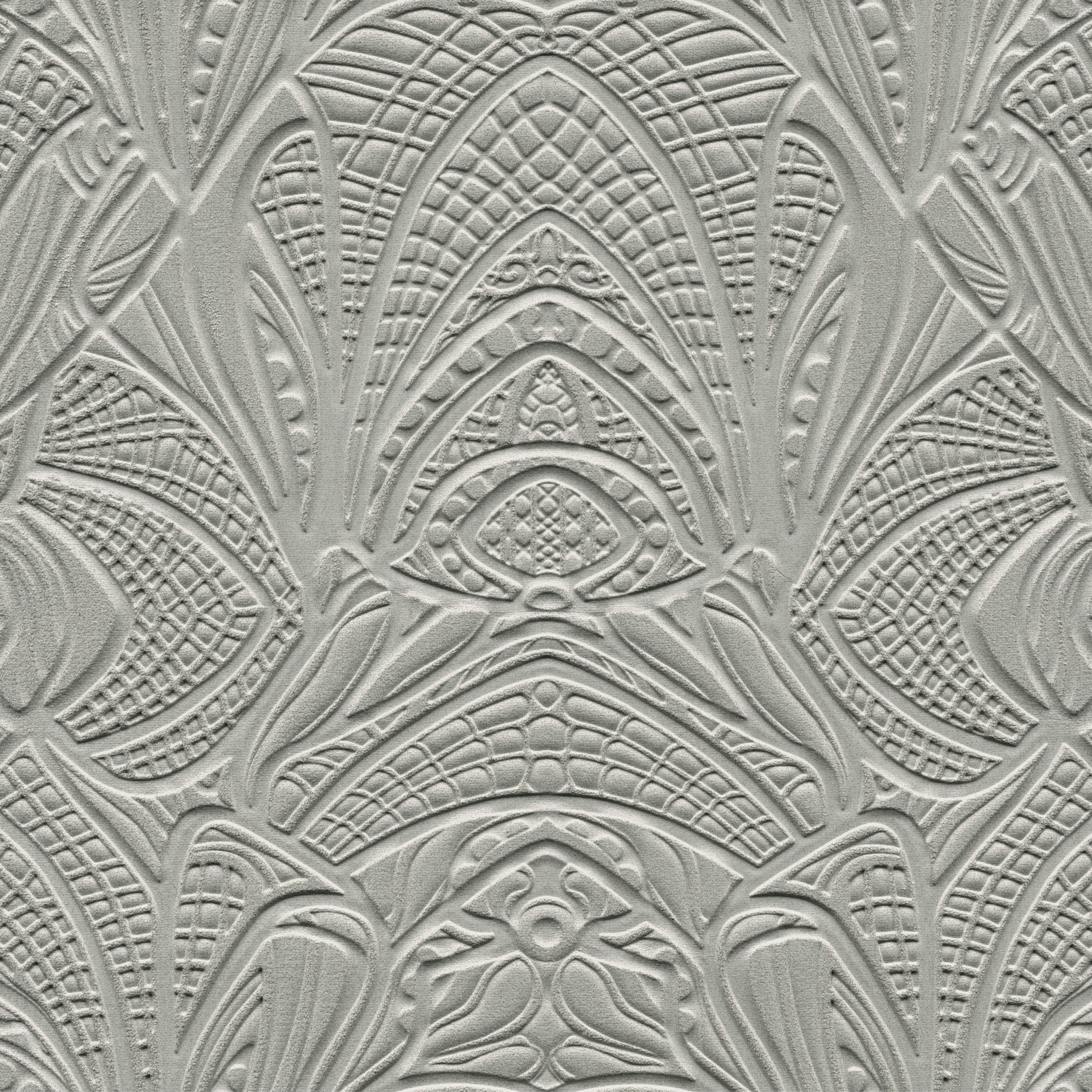 Textil-Tapete 3D Boucle Struktur LACY LONGLEGS grau