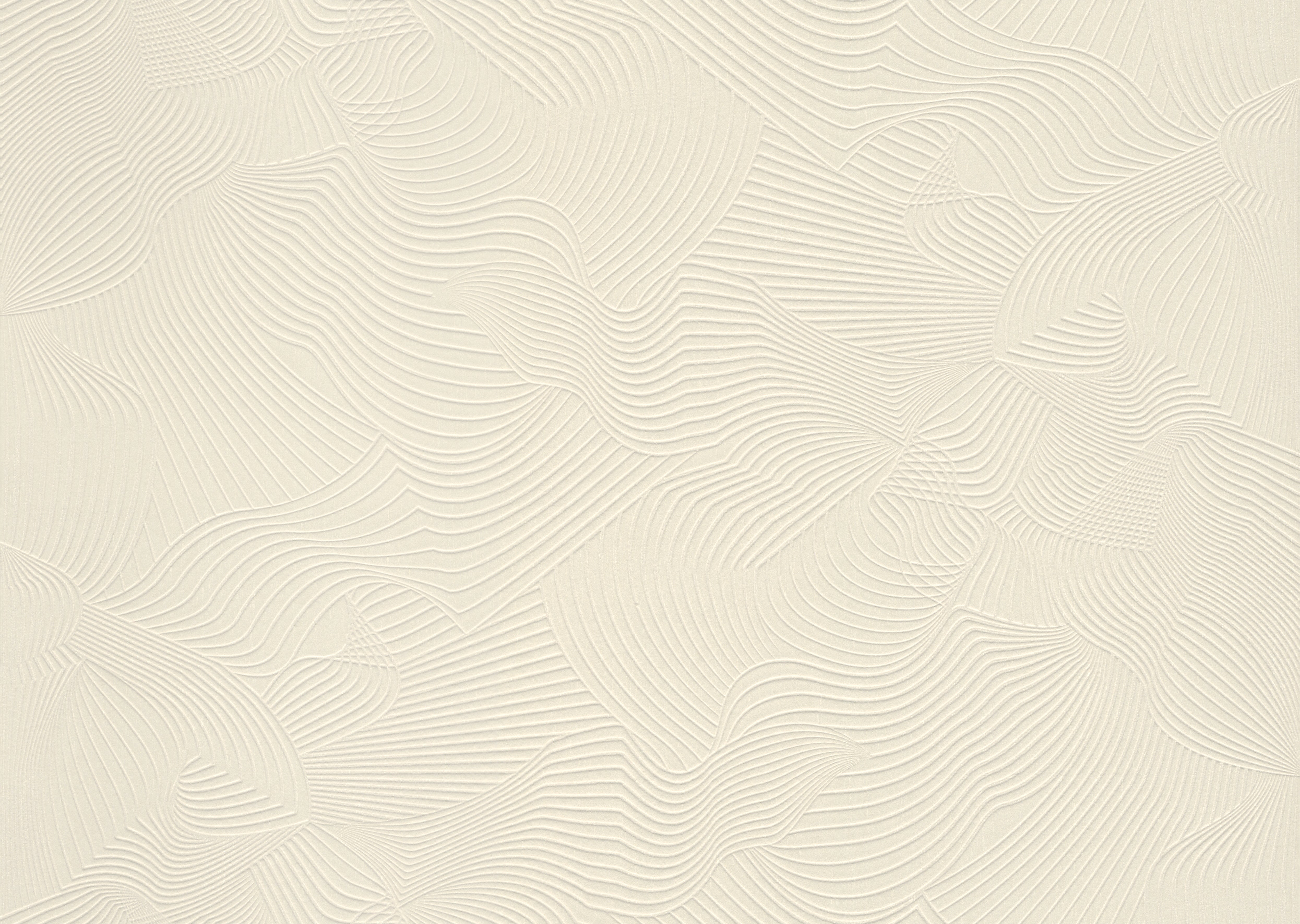 Textil-Tapete mit abstraktem Muster und Moiré-Effekt TECHNO BEE cremeweiß