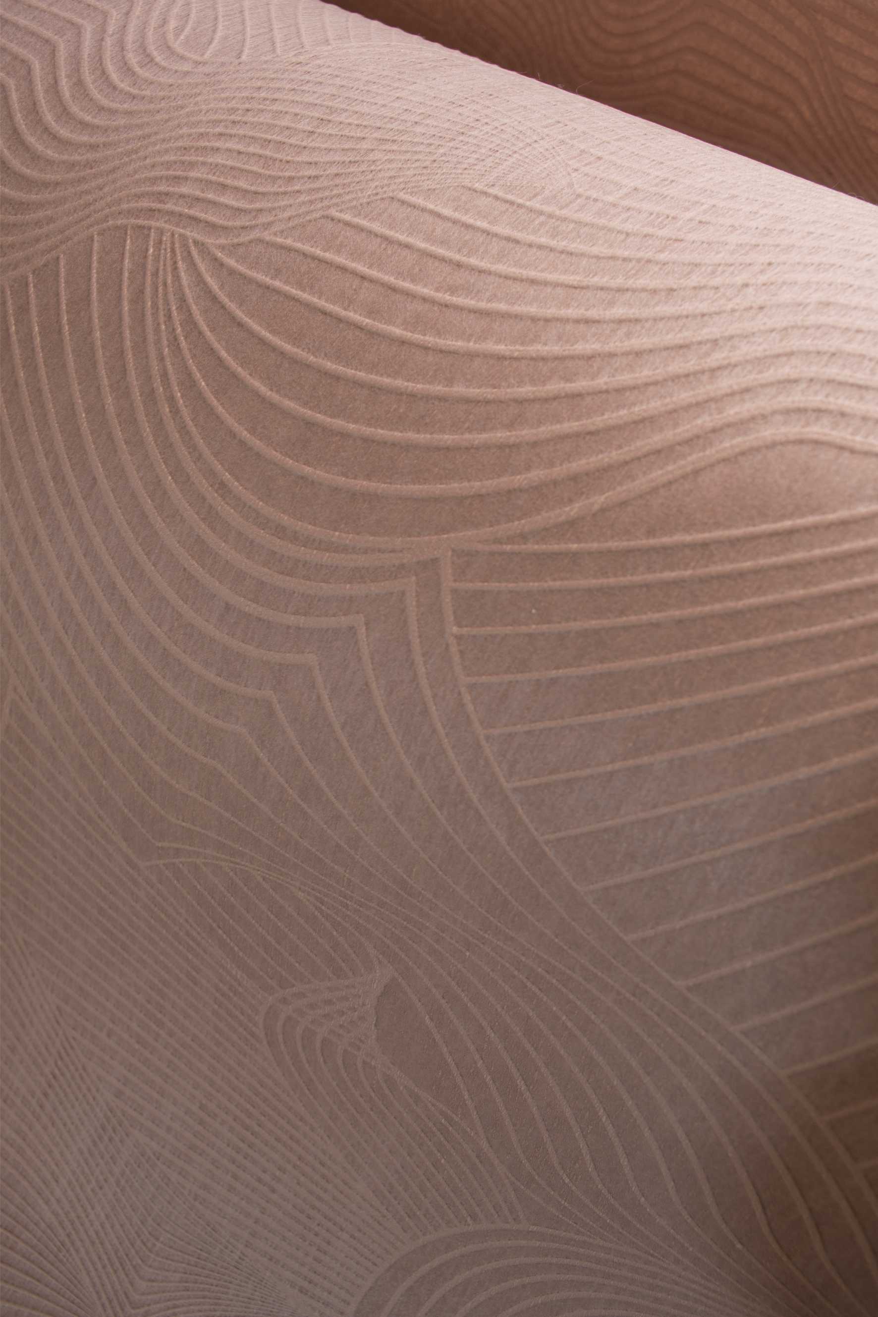 Textil-Tapete mit abstraktem Muster und Moiré-Effekt TECHNO BEE cremeweiß