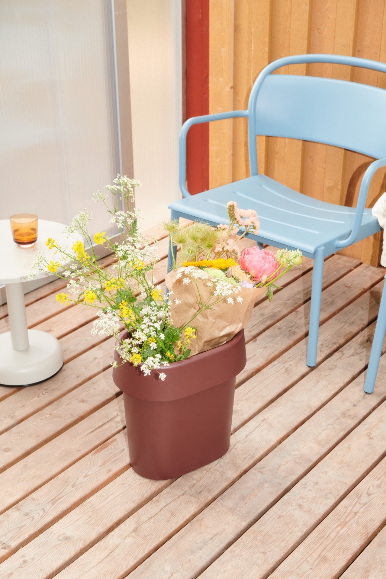 LINEAR Outdoor Armchair Blue Steel