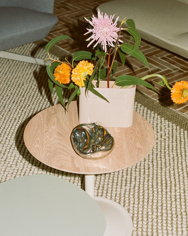 Keramikw vase RIDGE gebrochenes Weiß