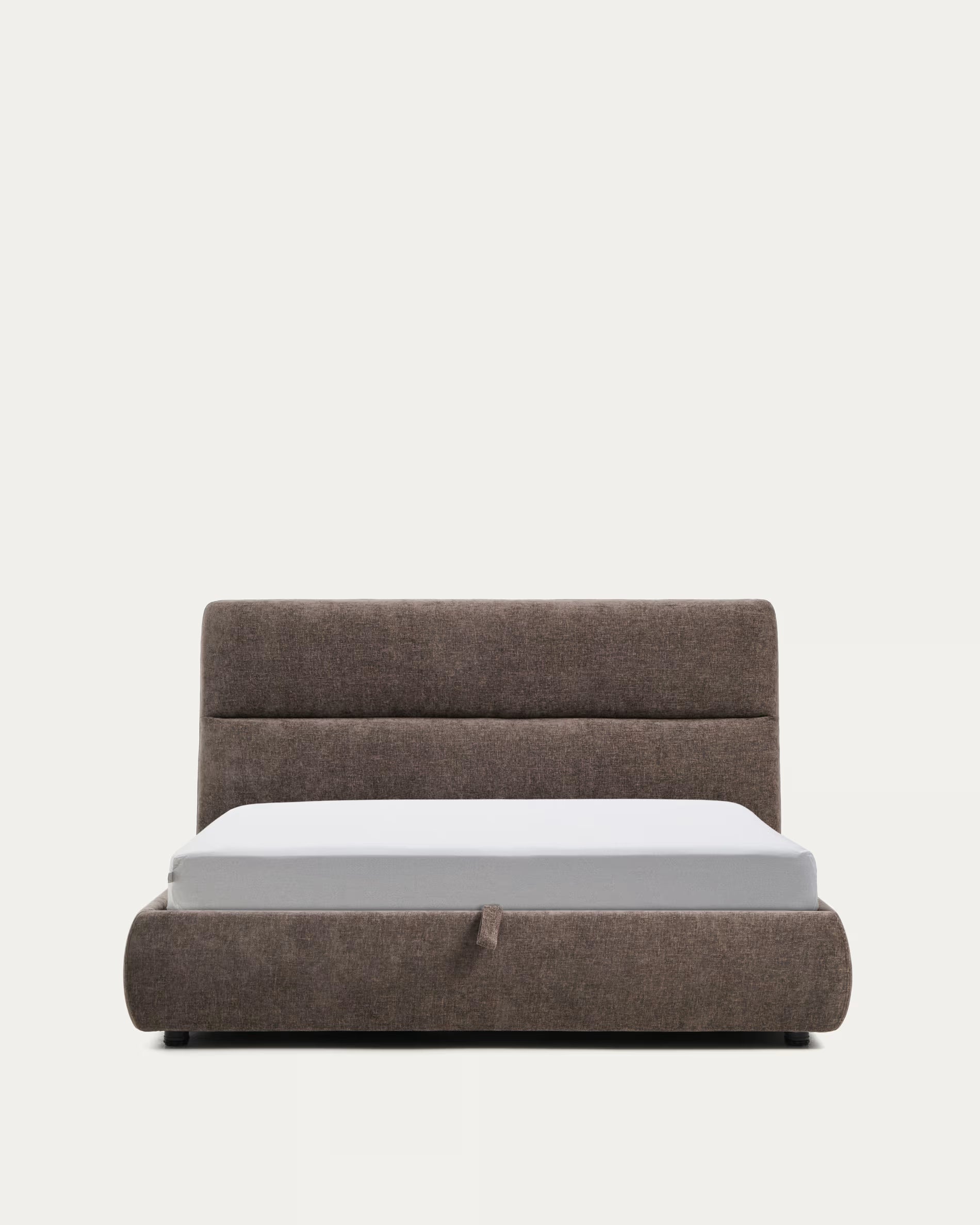 Bett mit Bettkasten DAFRA braunes Chenille