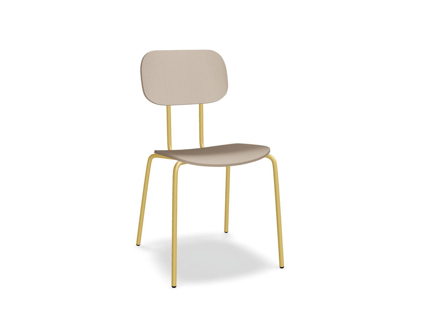 Krzesło NEW SCHOOL żółta podstawa – .mdd