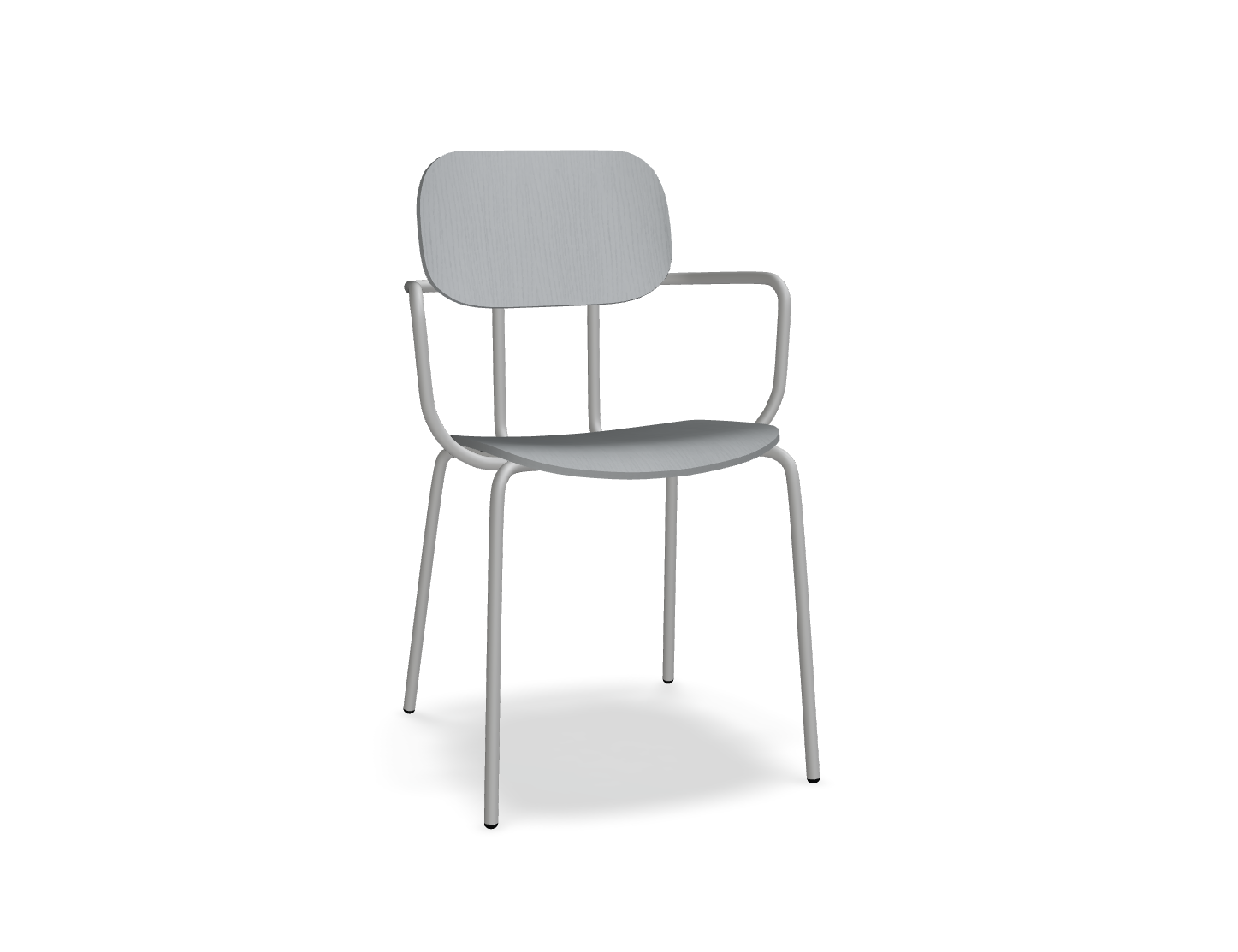 Krzesło NEW SCHOOL jasnoszara podstawa – .mdd