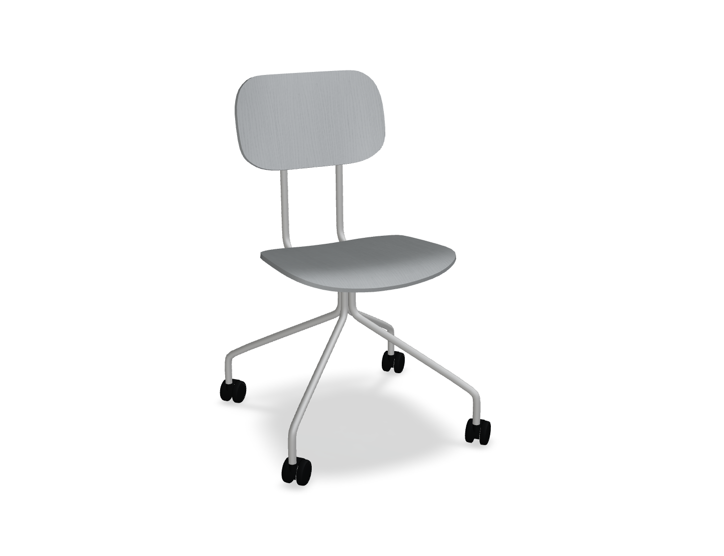 Krzesło biurowe NEW SCHOOL jasnoszara podstawa – .mdd