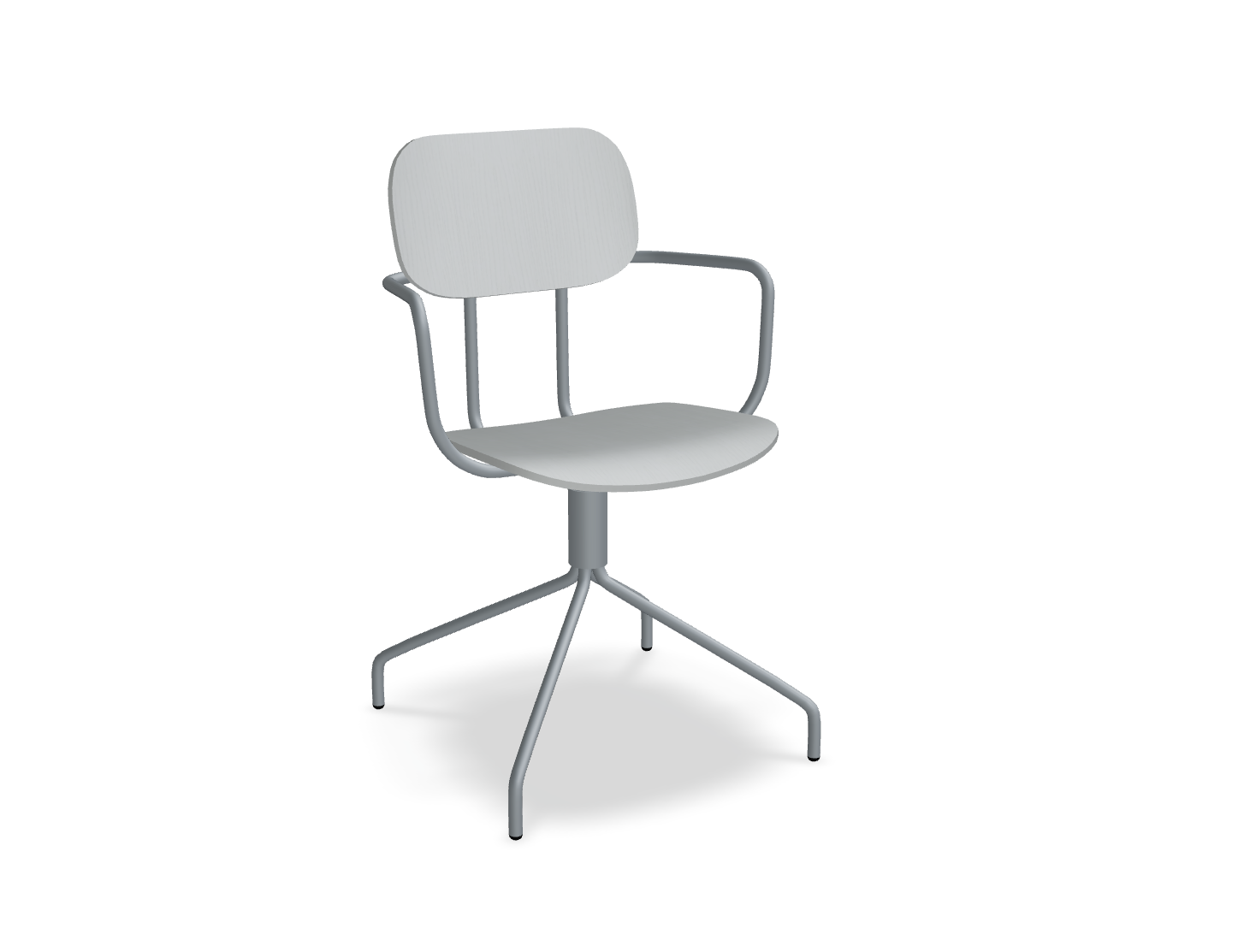Krzesło obrotowe NEW SCHOOL ciemnoszara podstawa do jadalni – styl nowoczesny