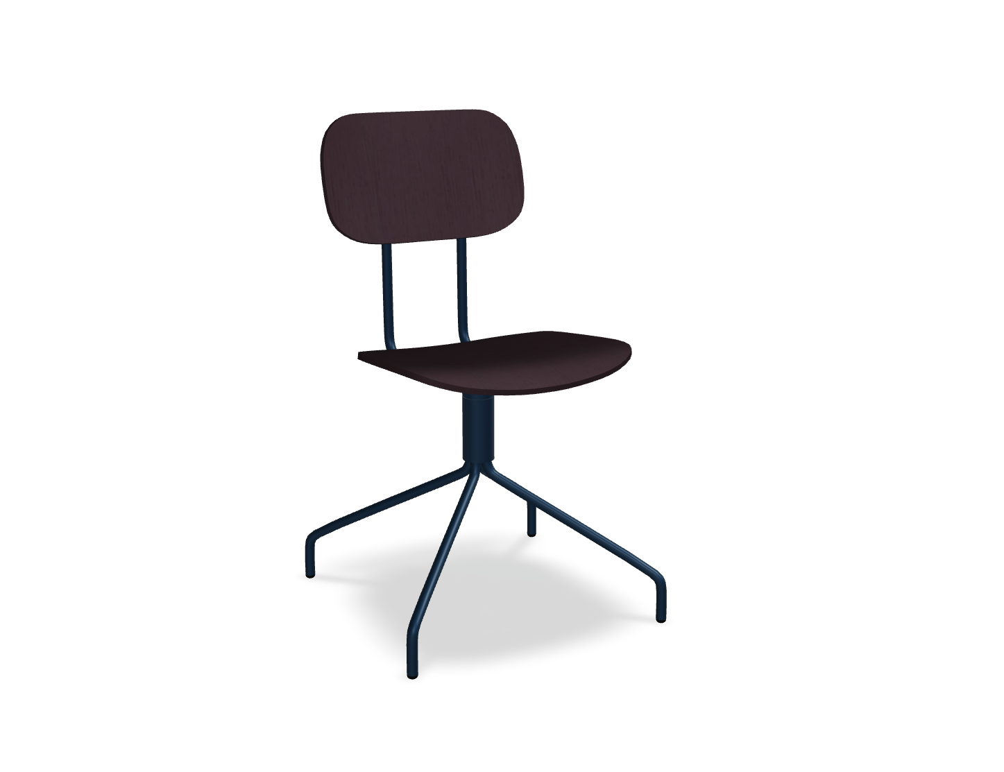 Krzesło obrotowe NEW SCHOOL niebieska podstawa – .mdd