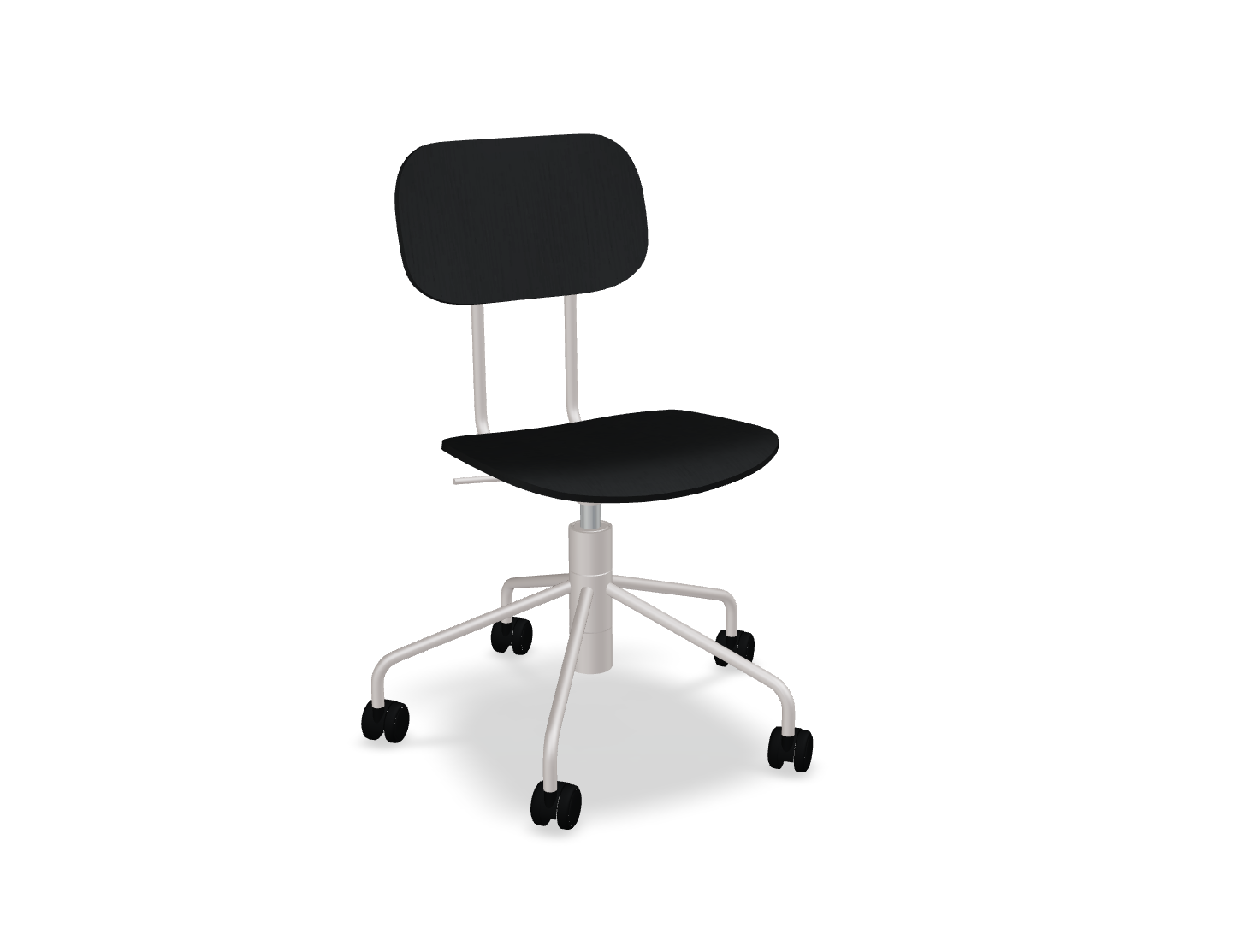 Krzesło biurowe NEW SCHOOL beżowa regulowana podstawa – .mdd