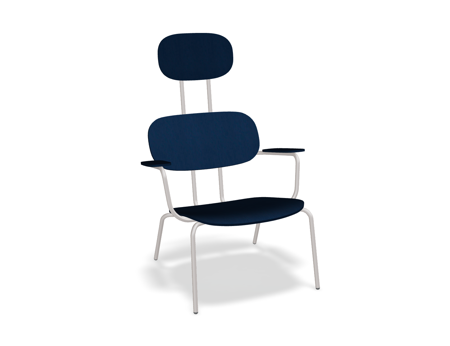 Fotel z zagłówkiem NEW SCHOOL LOUNGE beżowa podstawa do salonu – .mdd