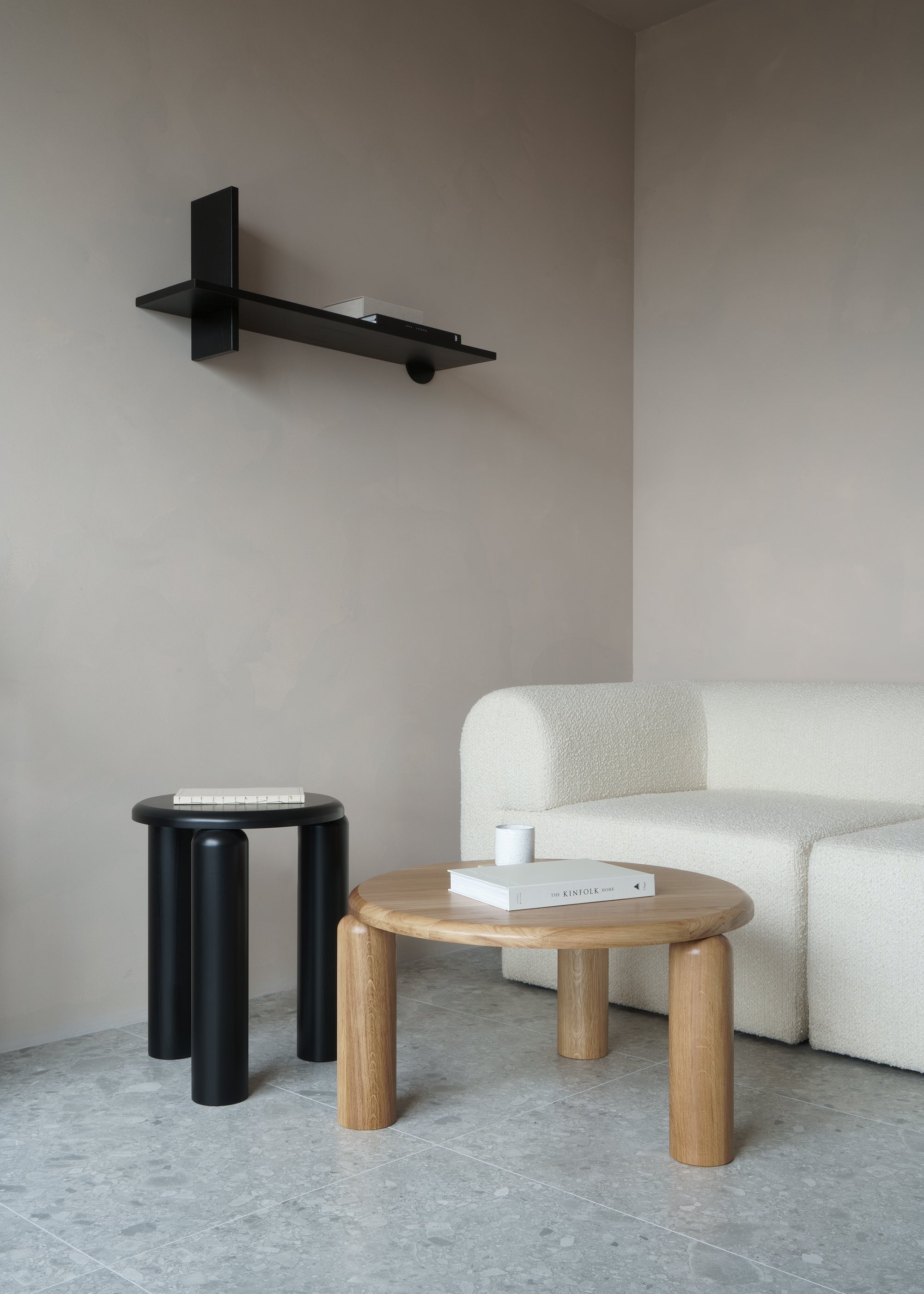 NEO Coffee Table Burgundy Ash Wood