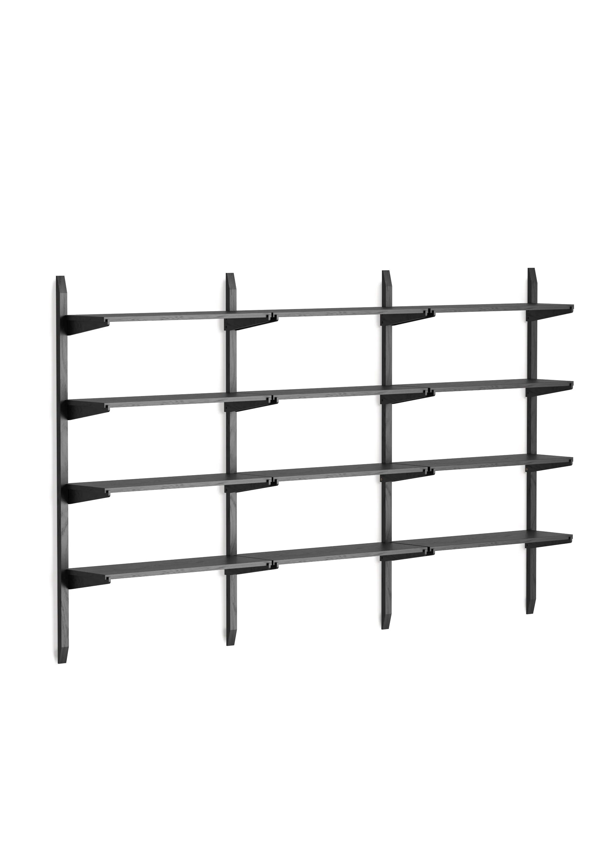 NOKI shelf system black oak wood