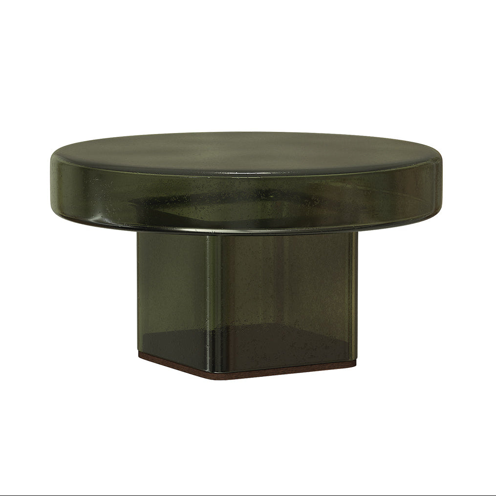 Kaffeetisch NAKED grünes Glas